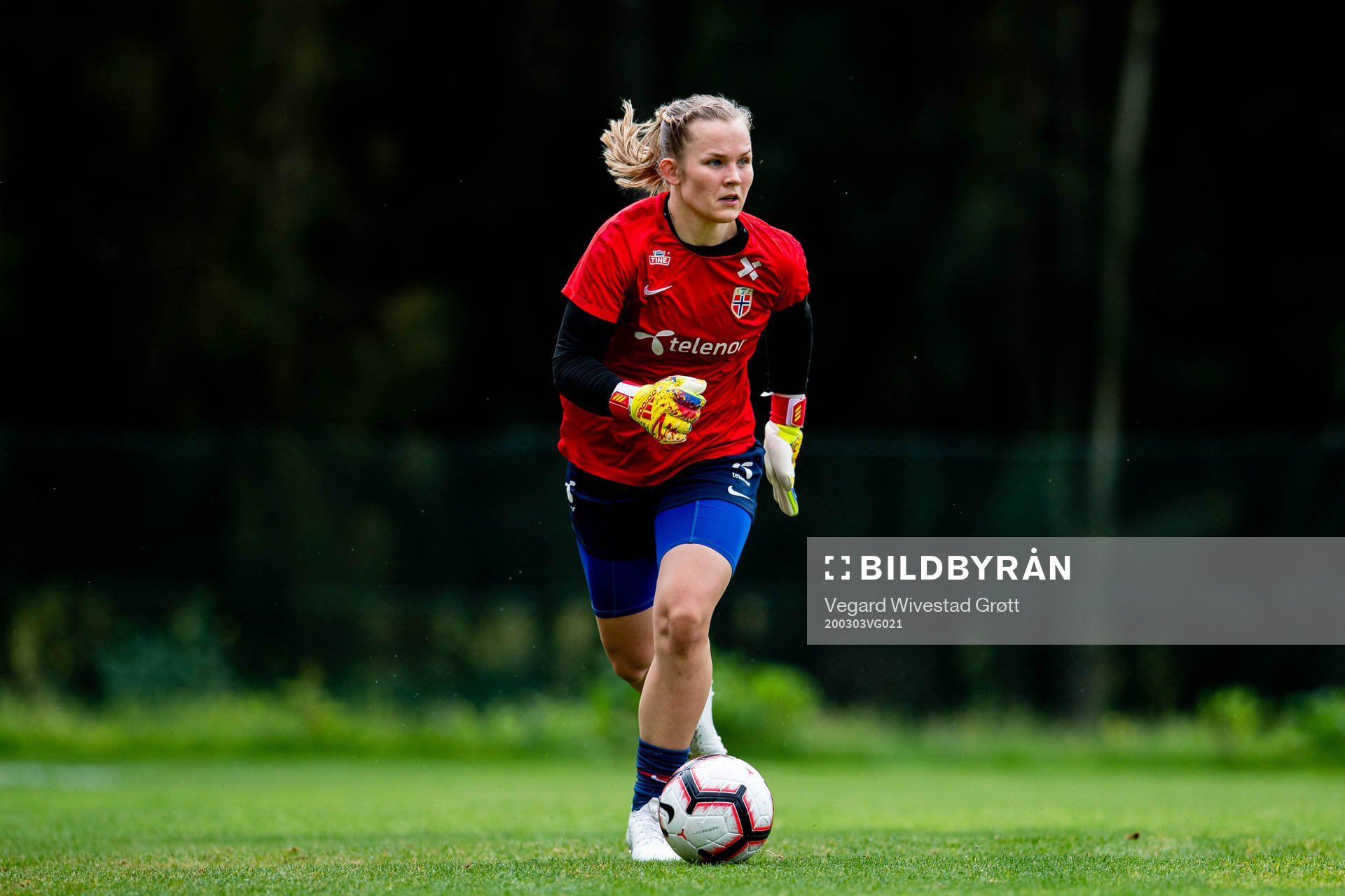 Goalkeeper Oda Maria Hove Bogstad of the Norwegian