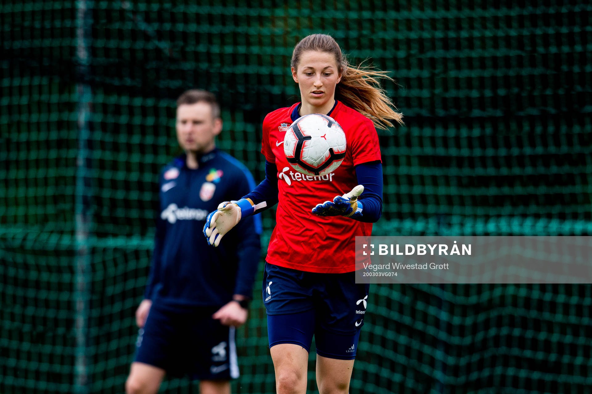 Goalkeeper Cecilie Hauståker Fiskerstrand of the Norwegian