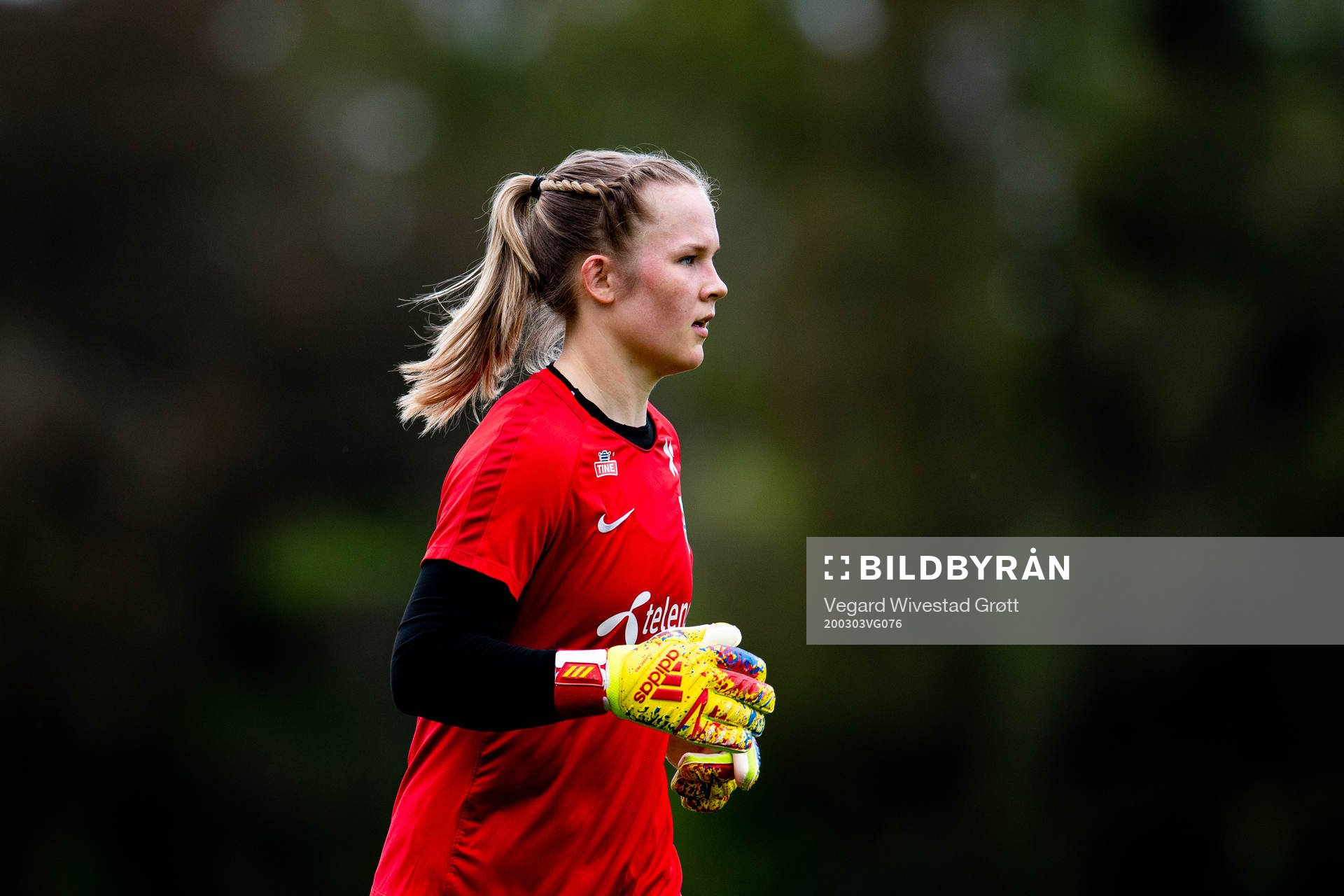 Goalkeeper Oda Maria Hove Bogstad of the Norwegian