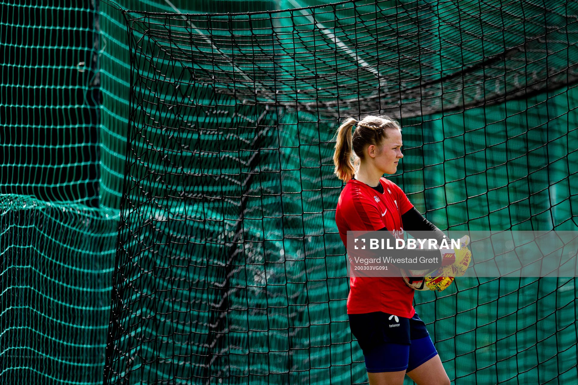Goalkeeper Oda Maria Hove Bogstad of the Norwegian