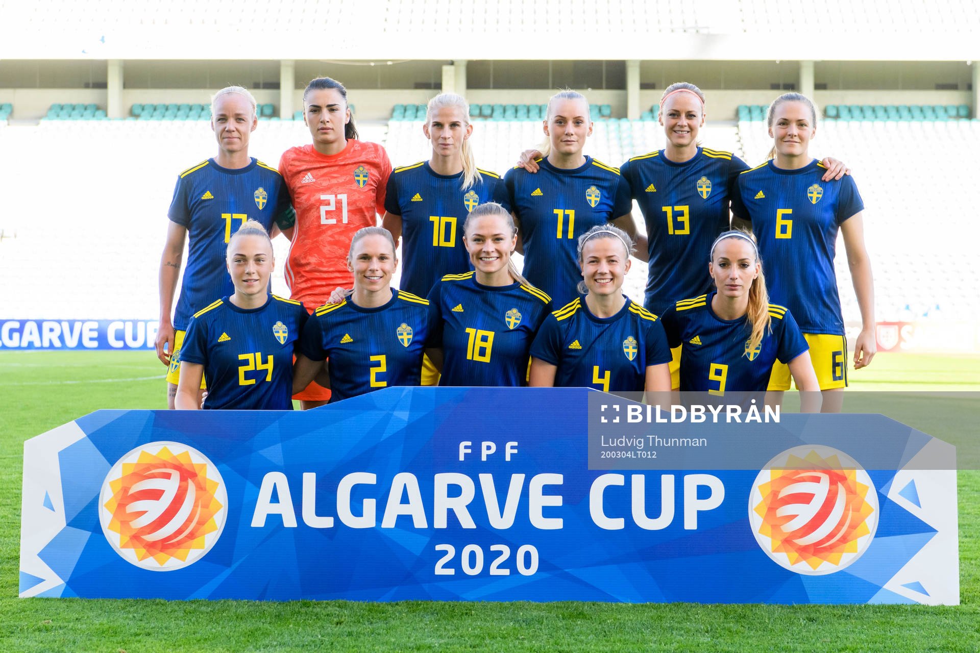 Caroline Seger, goalkeeper Zecira Musovic, Sofia Jakobsson,