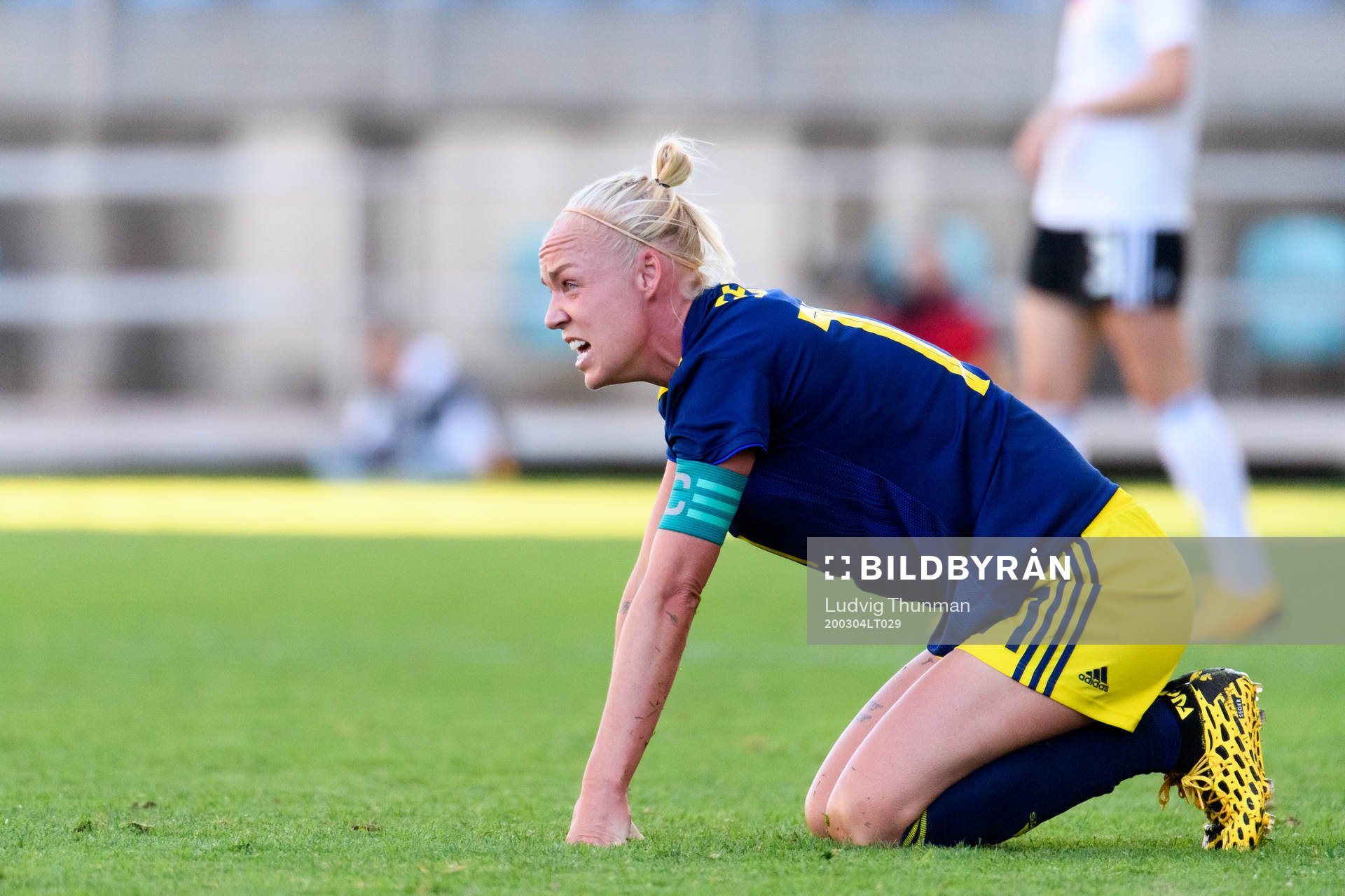 Caroline Seger of Sweden looks dejected