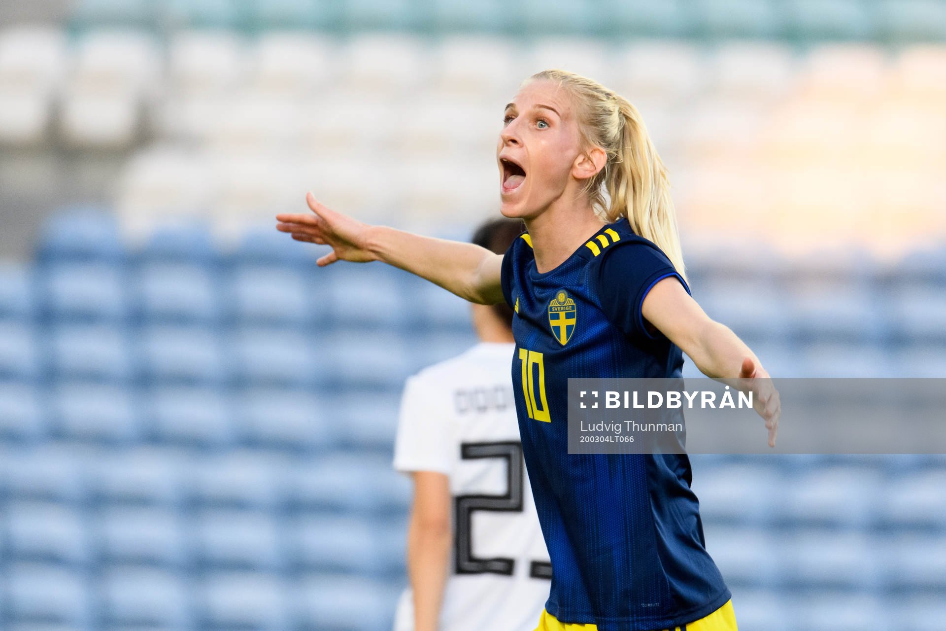 Sofia Jakobsson of Sweden reacts