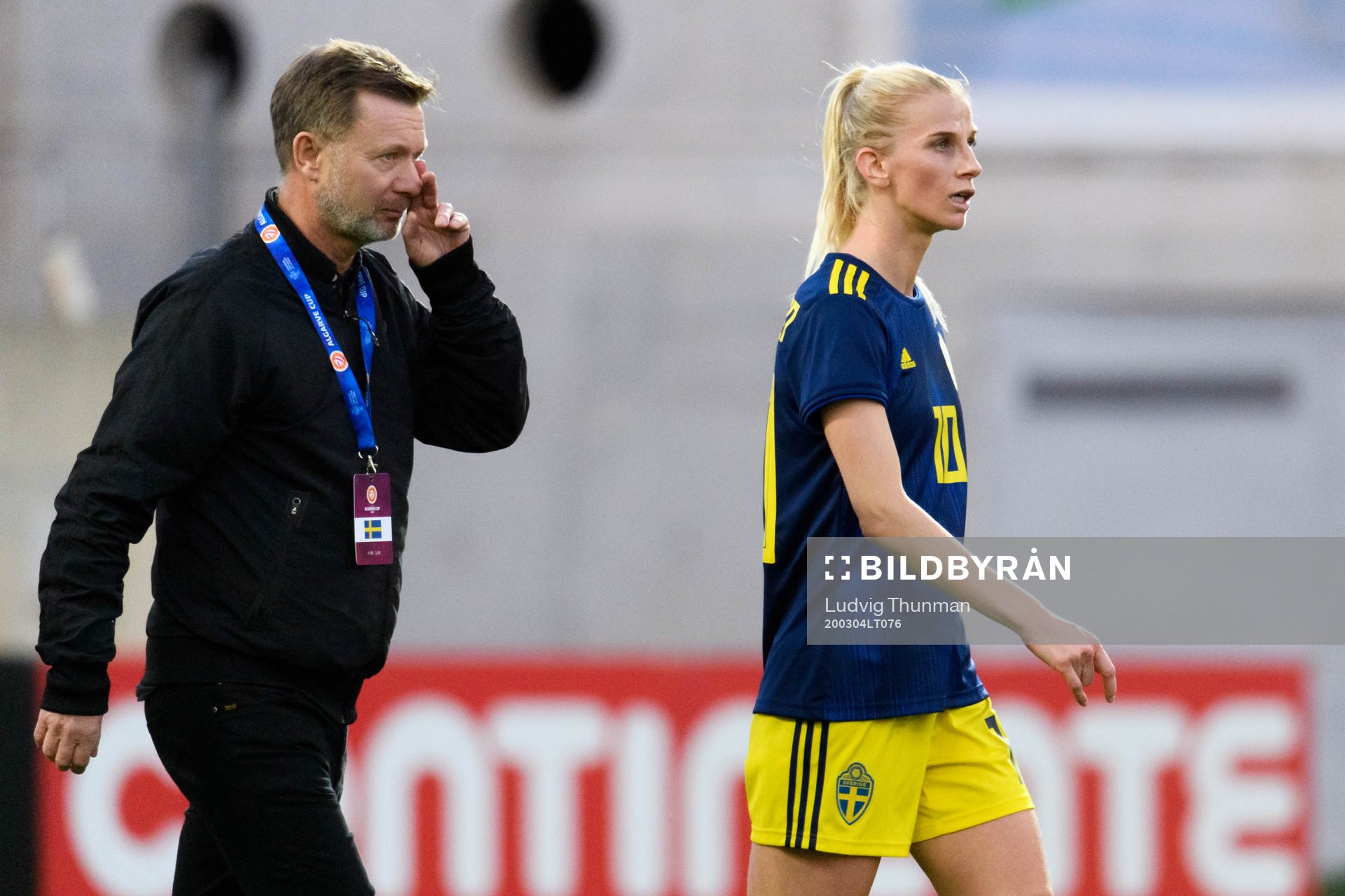 Peter Gerhardsson, head coach, and Sofia Jakobsson of