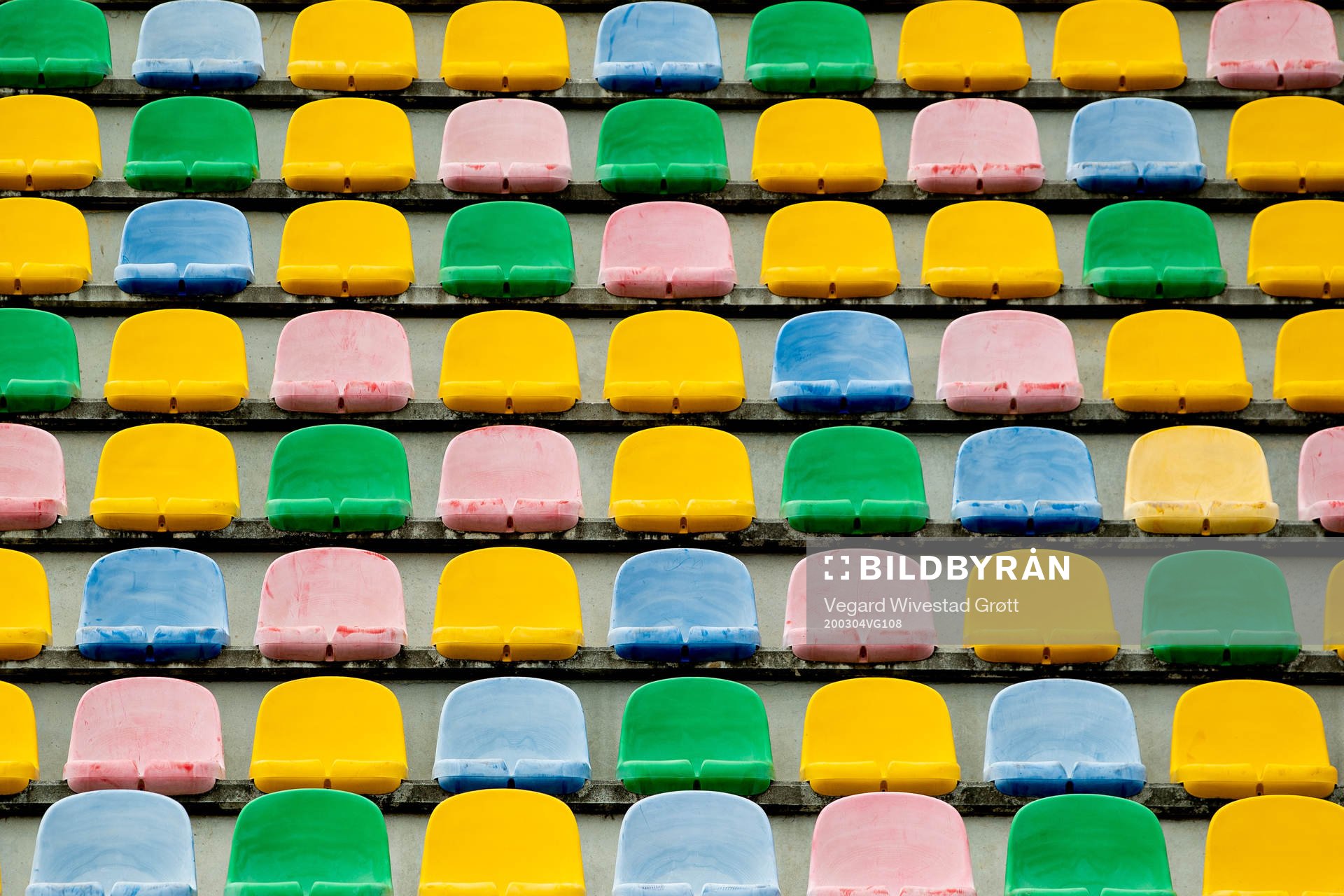 Empty seats in the stands