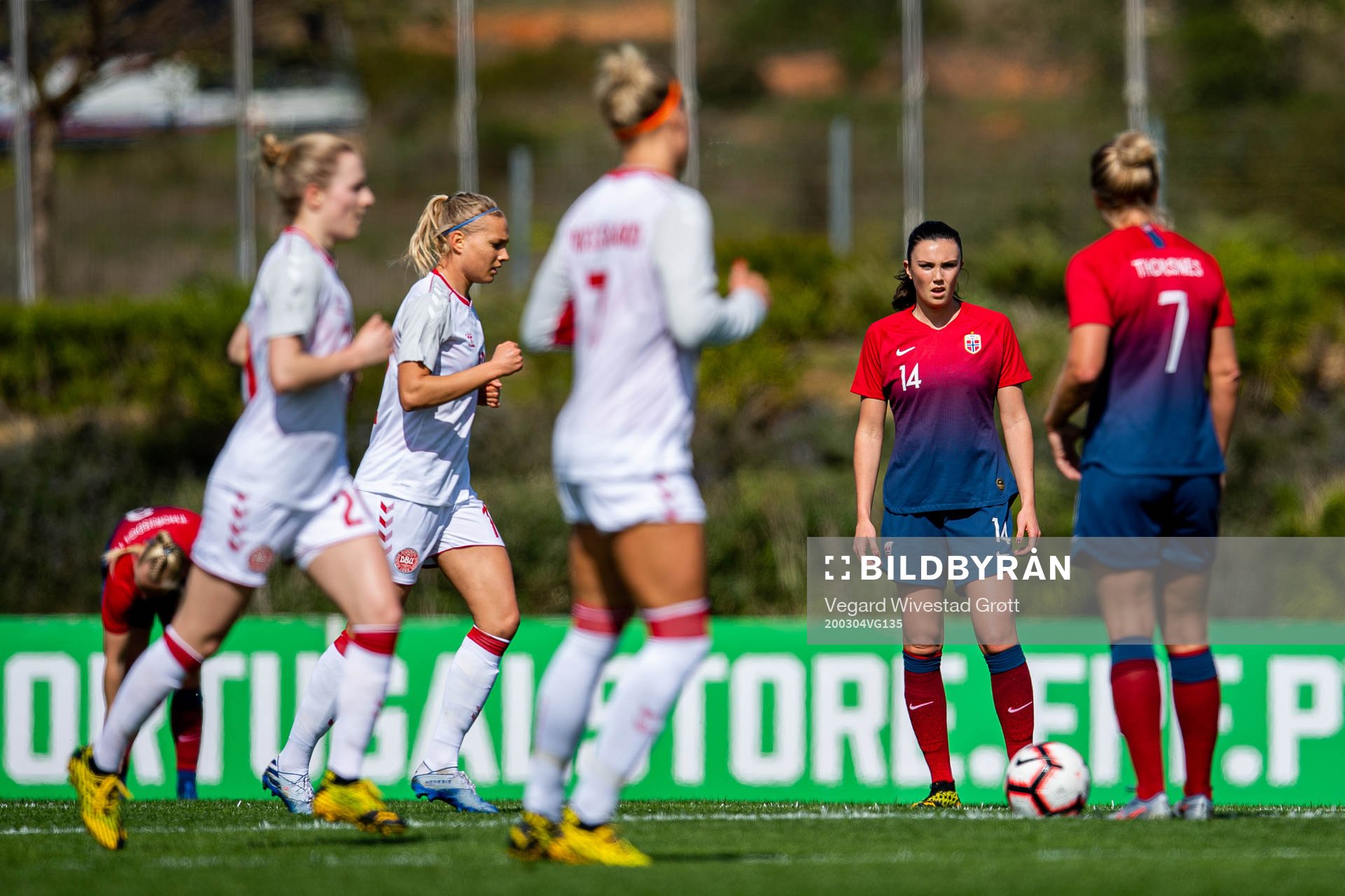 Ingrid Syrstad Engen of Norway looks dejected