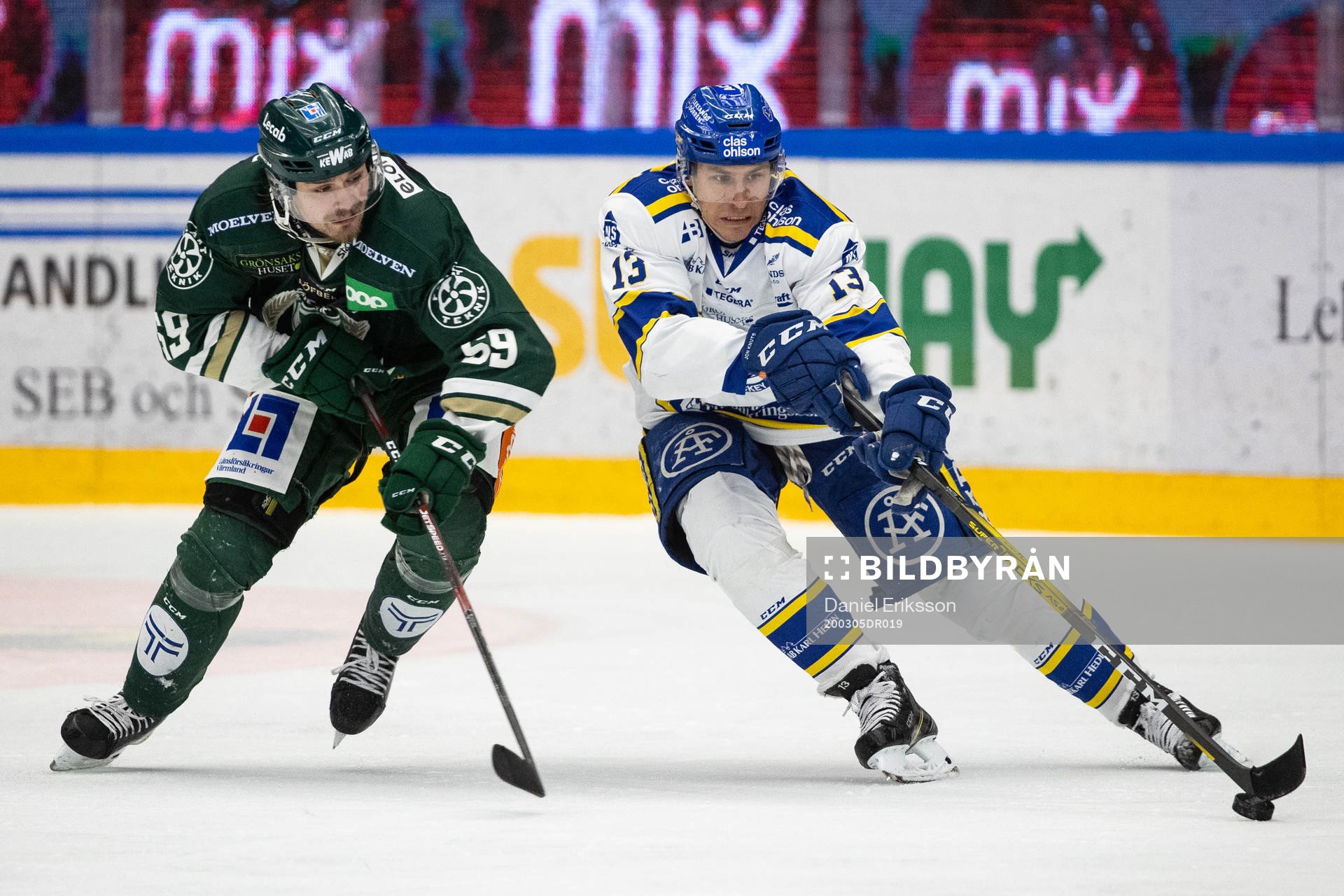 Färjestads Linus Johansson och Leksands Jon Knuts