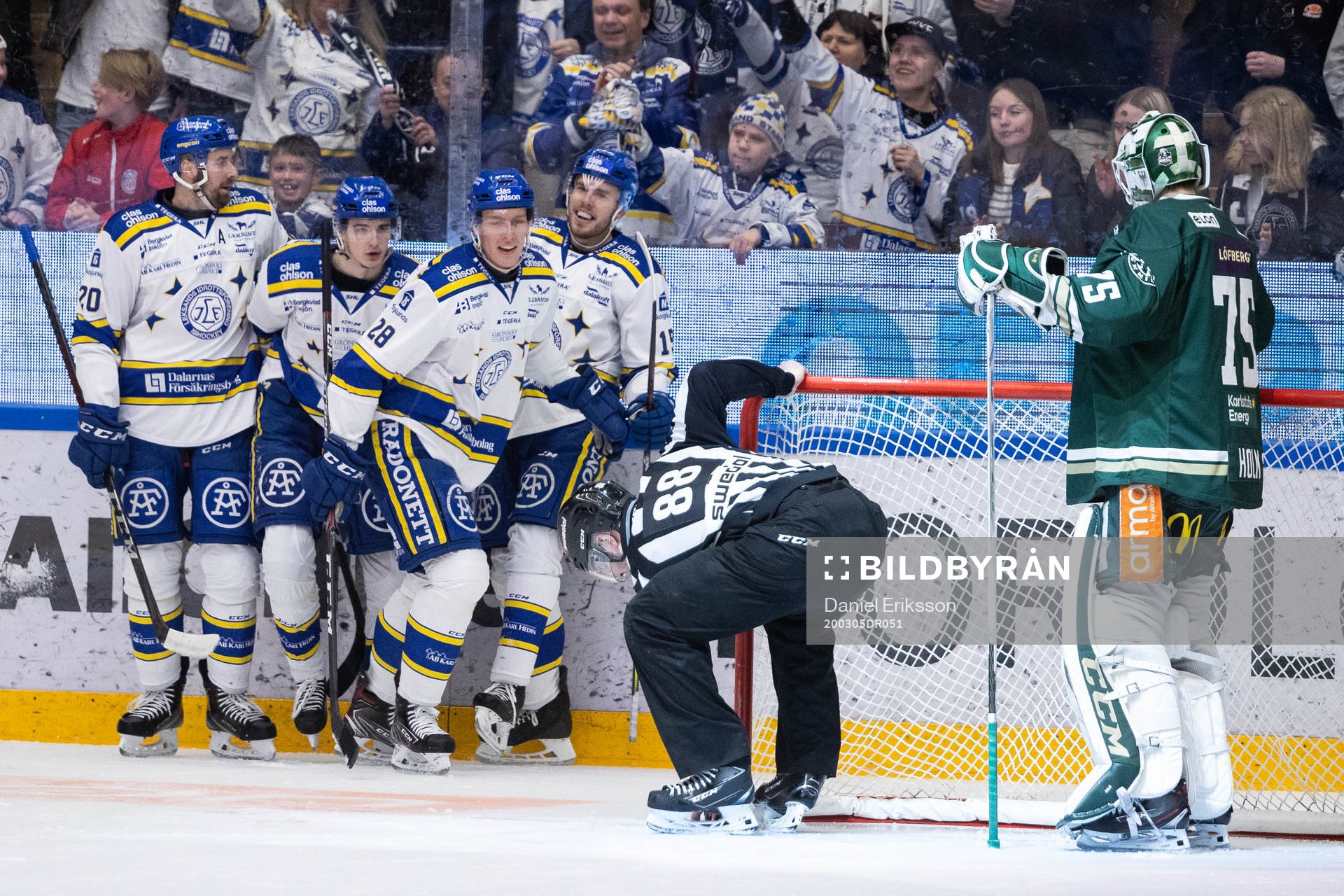 Leksands Nils Åman jublar