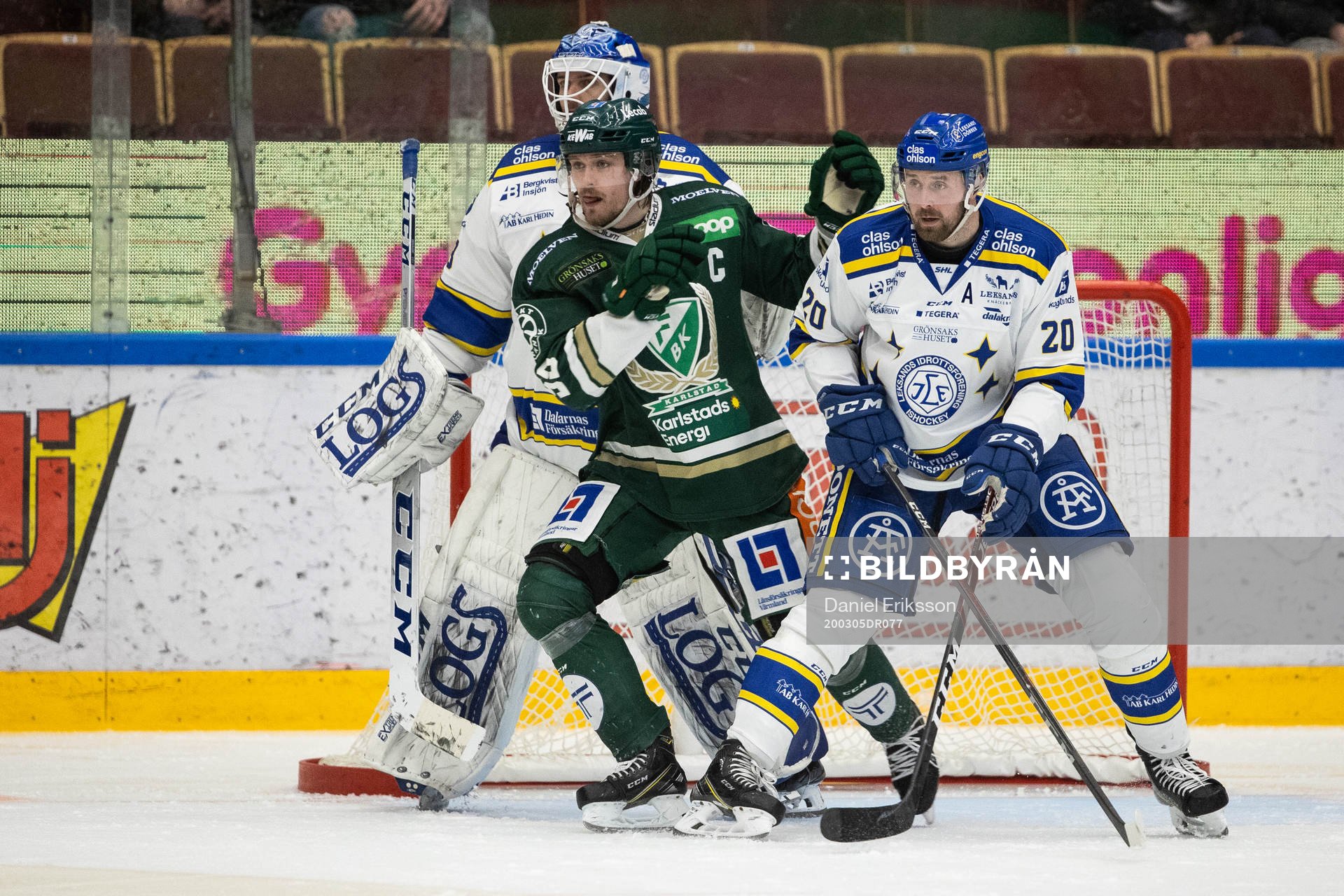 Färjestads Linus Johansson och Leksands Mattias Karlsson