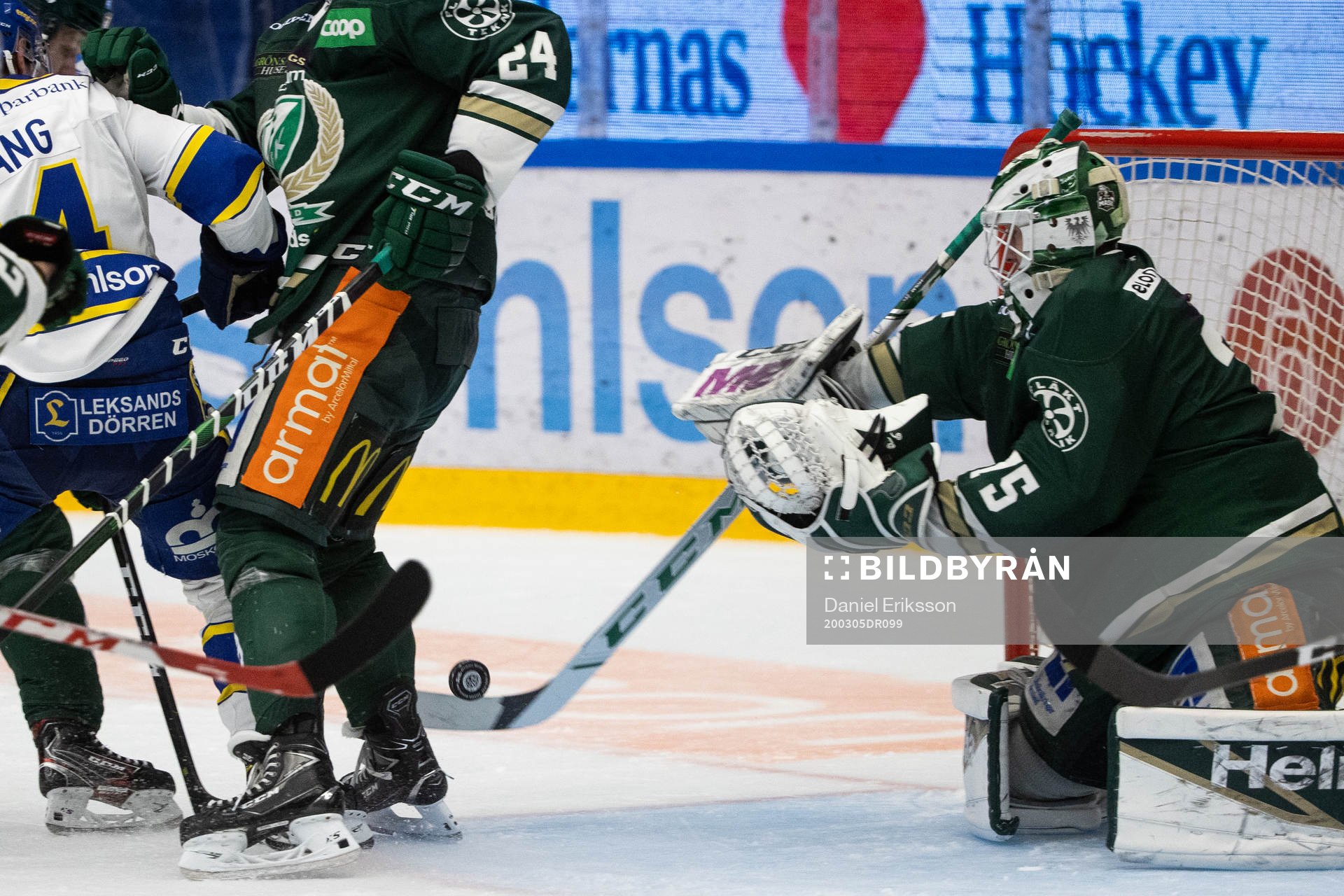 Färjestads målvakt Arvid Holm
