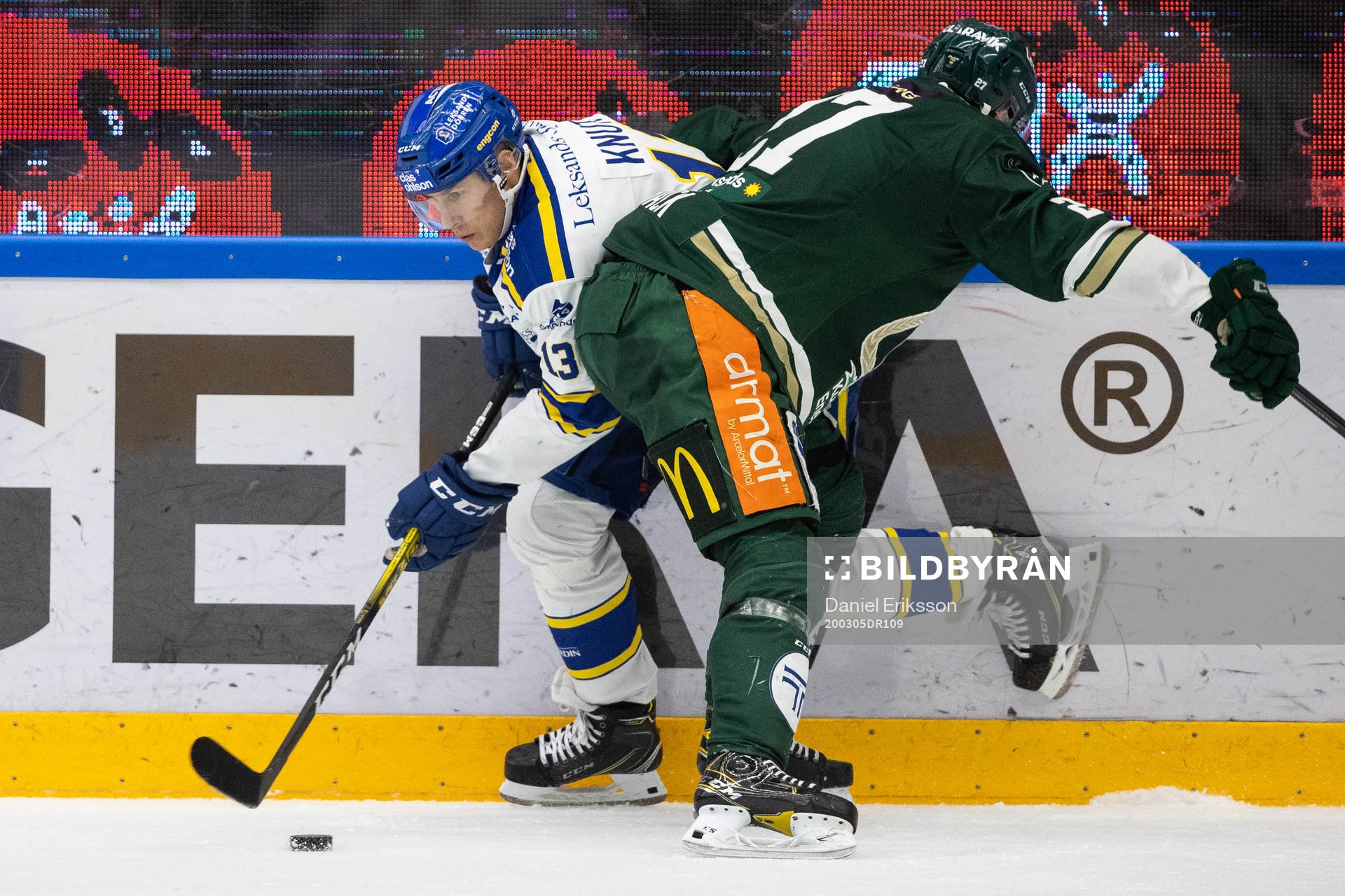 Leksands Jon Knuts och Färjestads Oskar Bäck