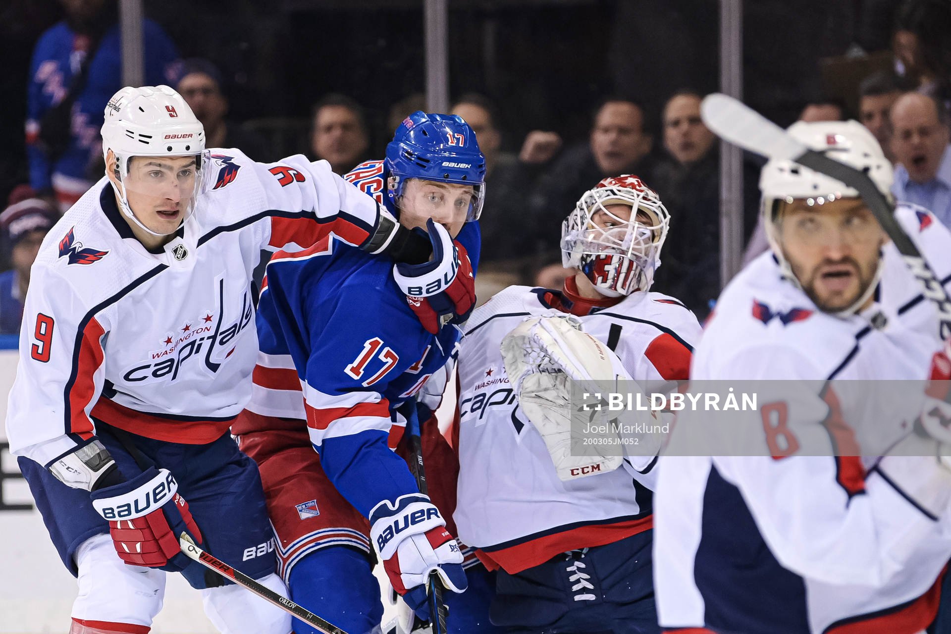 Washington Capitals Dmitry Orlov and New York Rangers