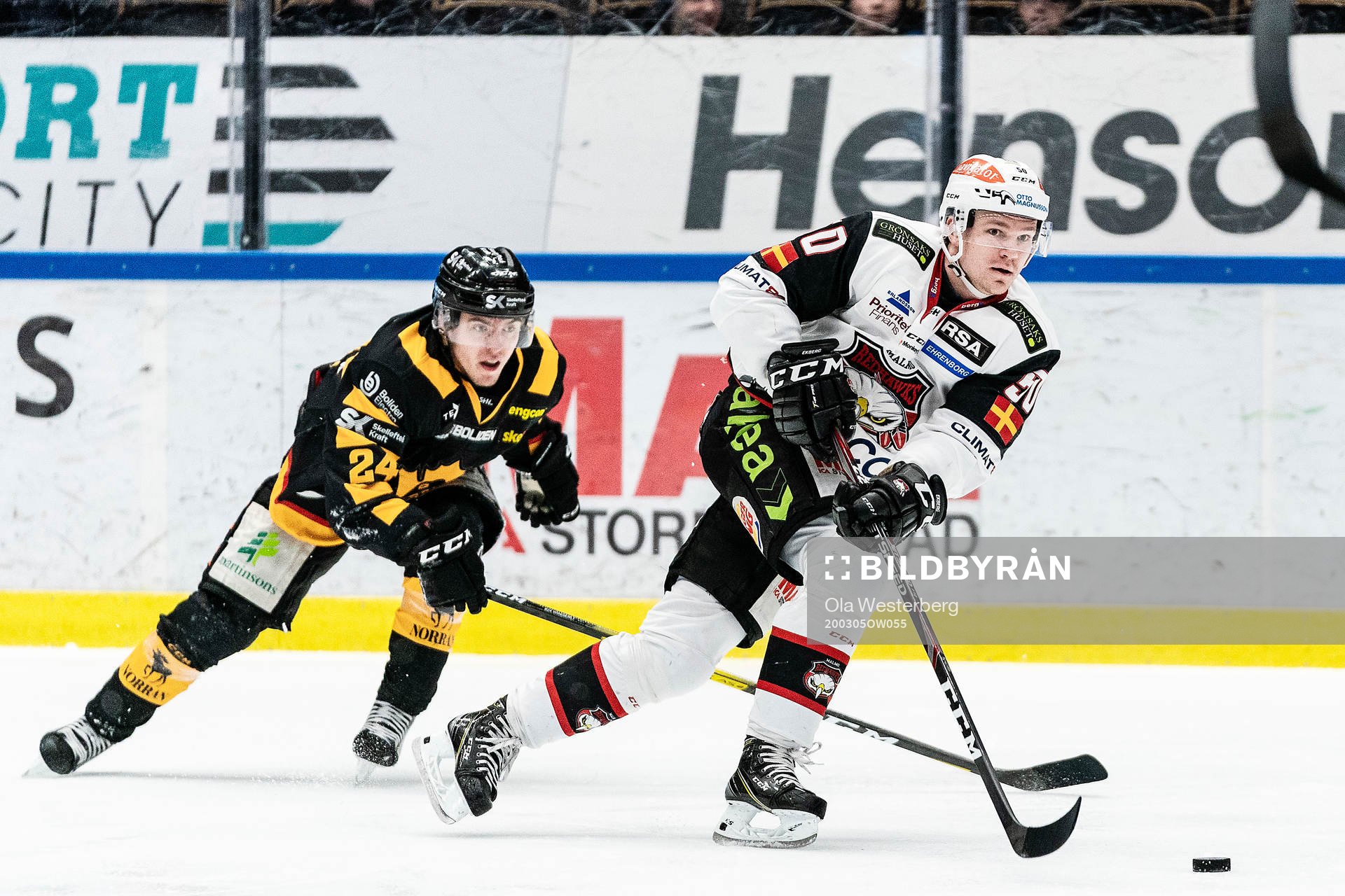 Malmö Redhawks Tobias Ekberg och Skellefteås Andreas