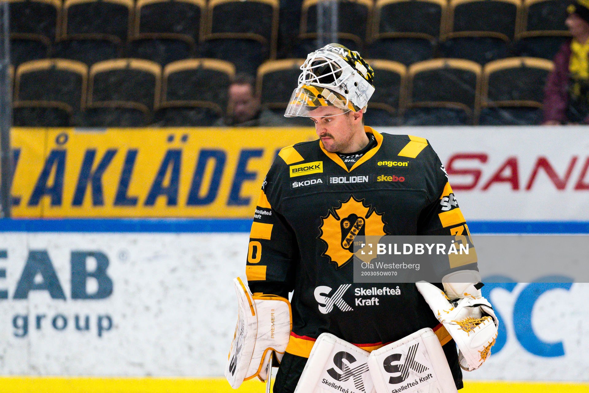 Skellefteås målvakt Gustaf Lindvall