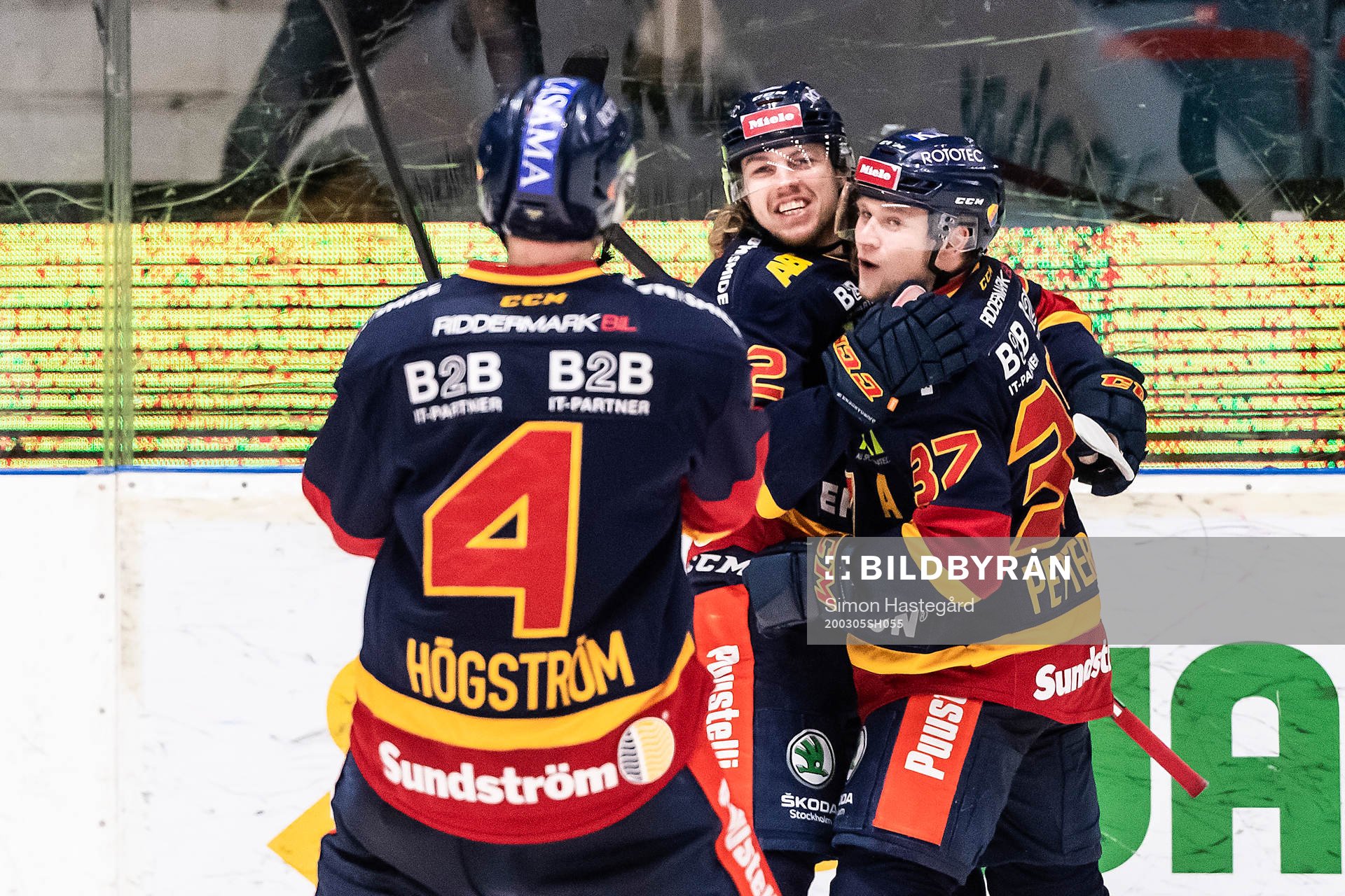 Djurgårdens Manuel Ågren, Jesper Pettersson och Marcus