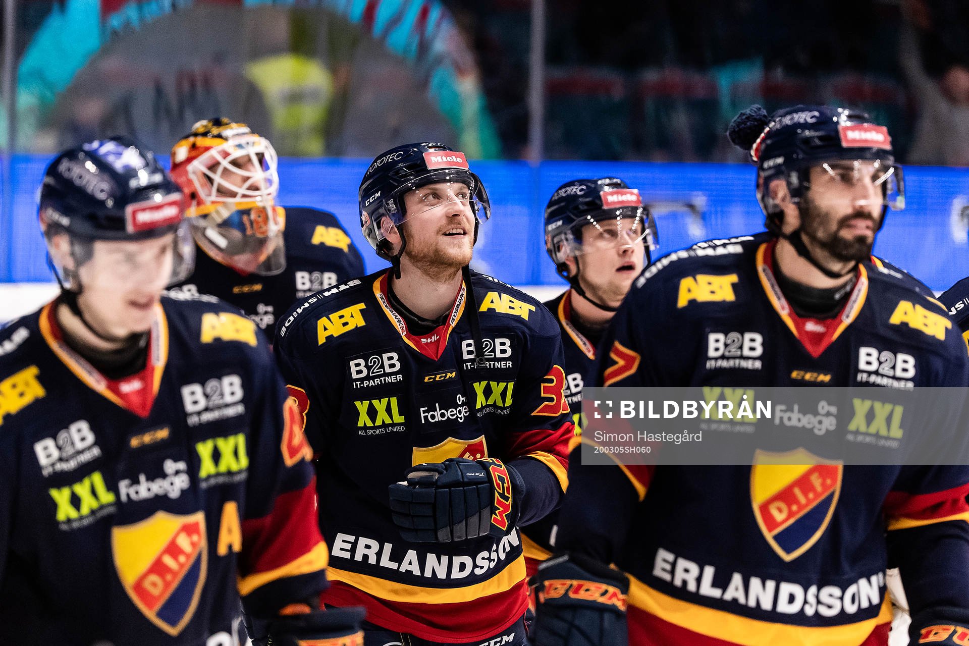 Djurgårdens Linus Hultström jublar