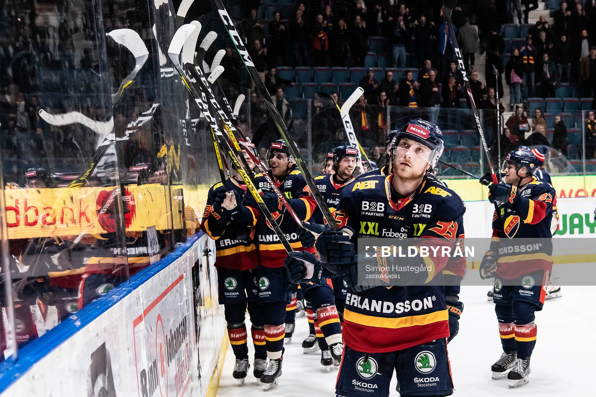 Djurgårdens Linus Hultström jublar