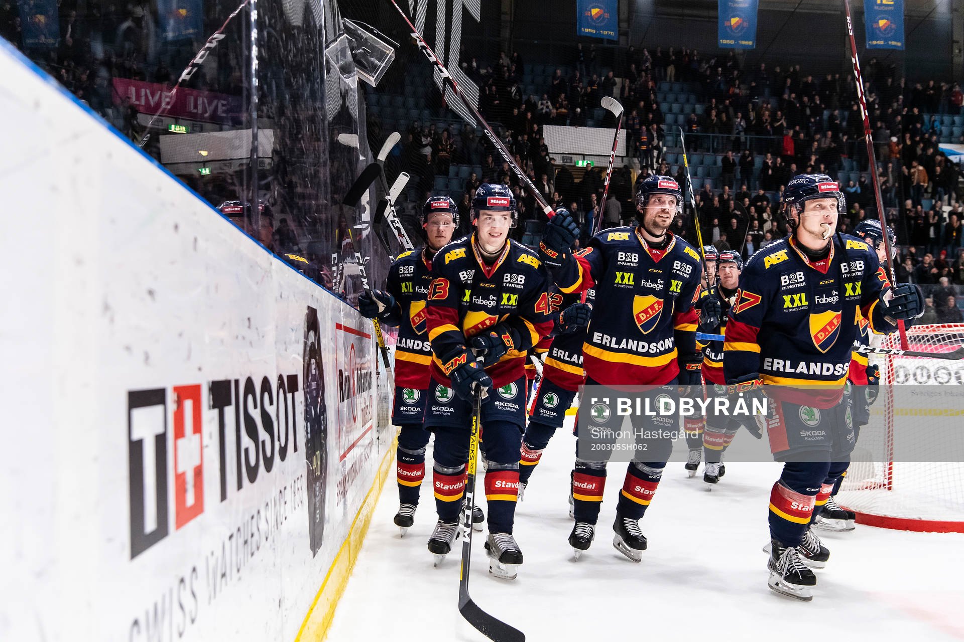 Djurgårdens Tom Nilsson, Jacob Josefson och Jesper