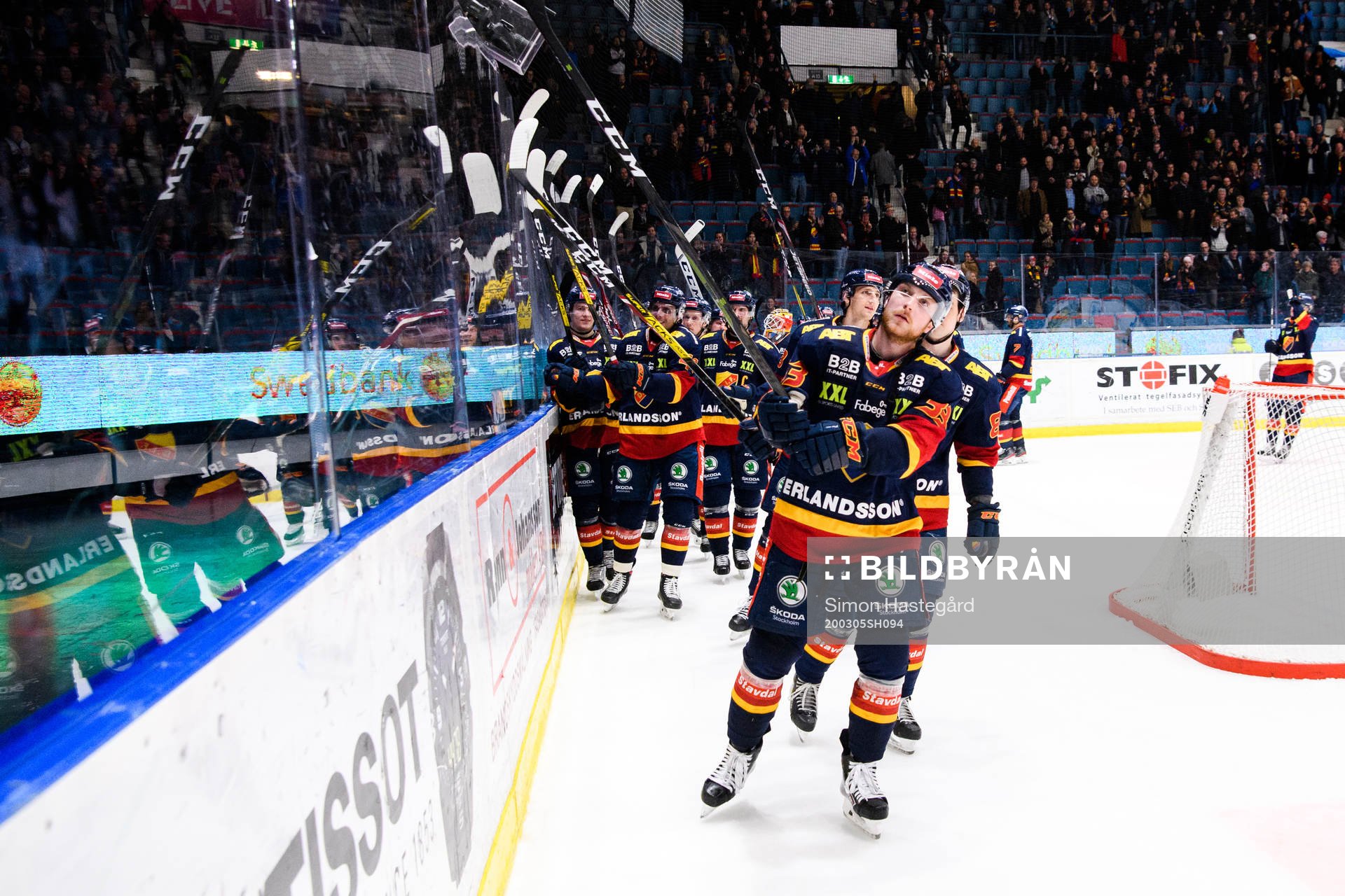 Djurgårdens Linus Hultström jublar