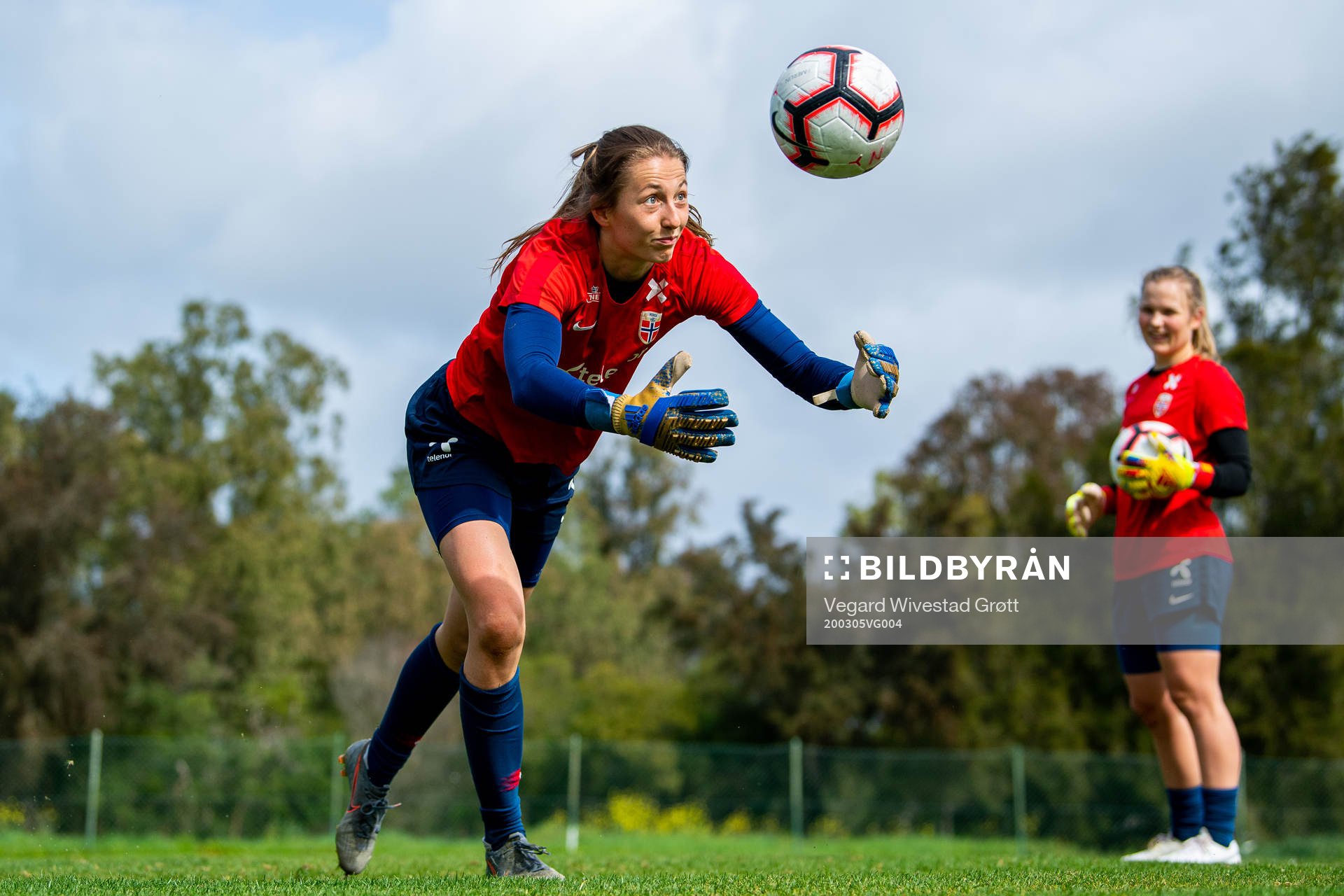 Goalkeeper Cecilie Hauståker Fiskerstrand of the Norwegian