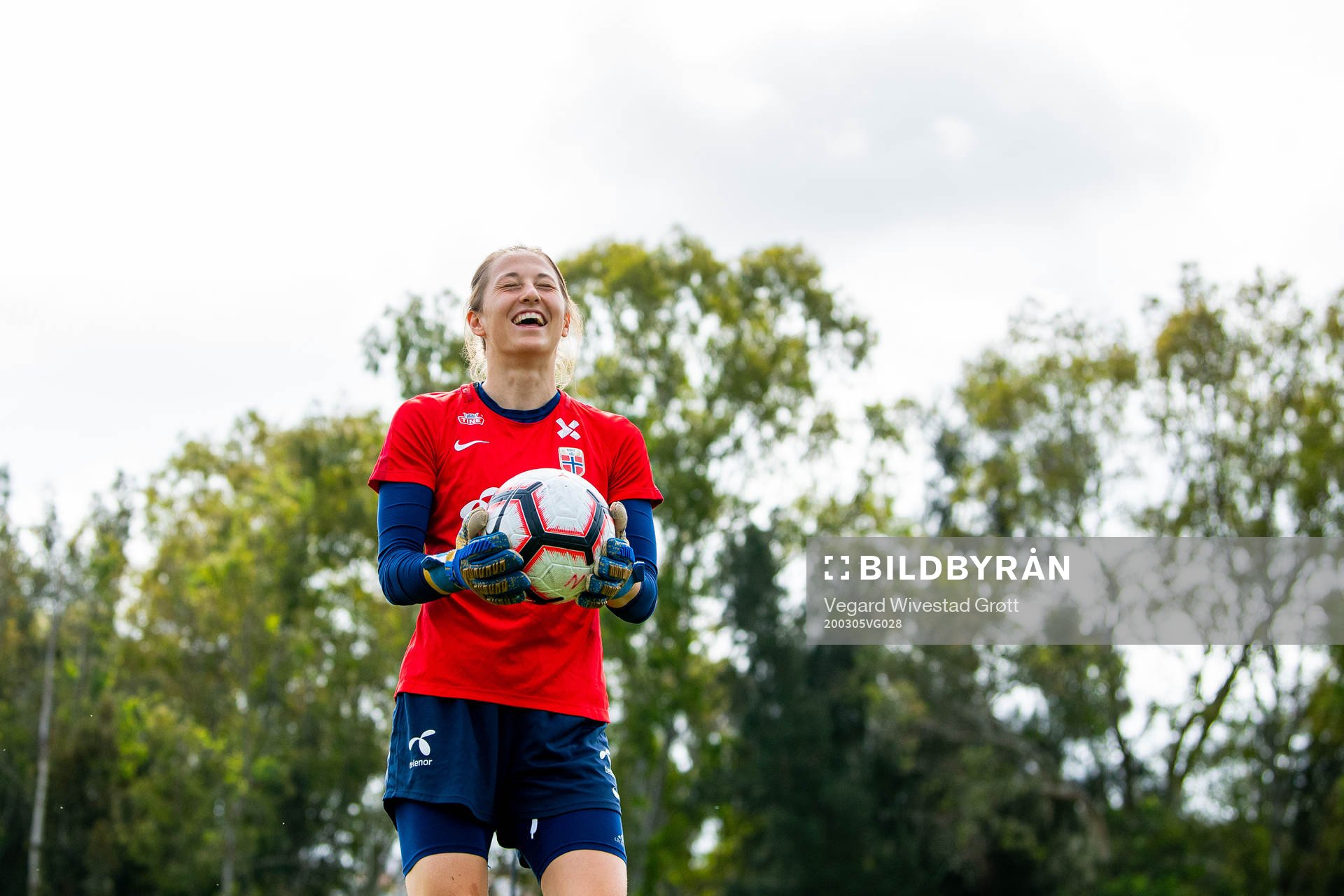 Goalkeeper Cecilie Hauståker Fiskerstrand of the Norwegian