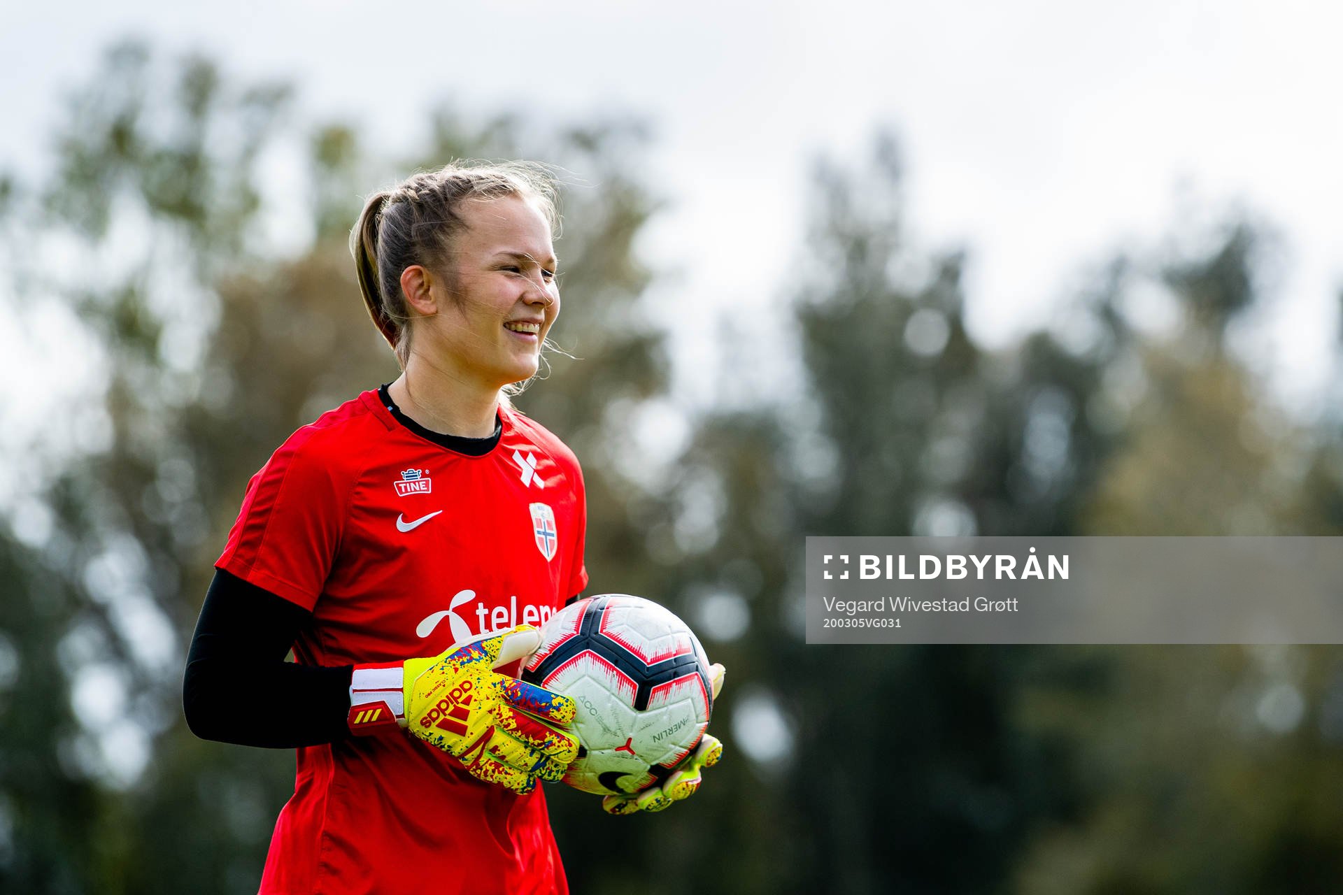 Goalkeeper Oda Maria Hove Bogstad of the Norwegian