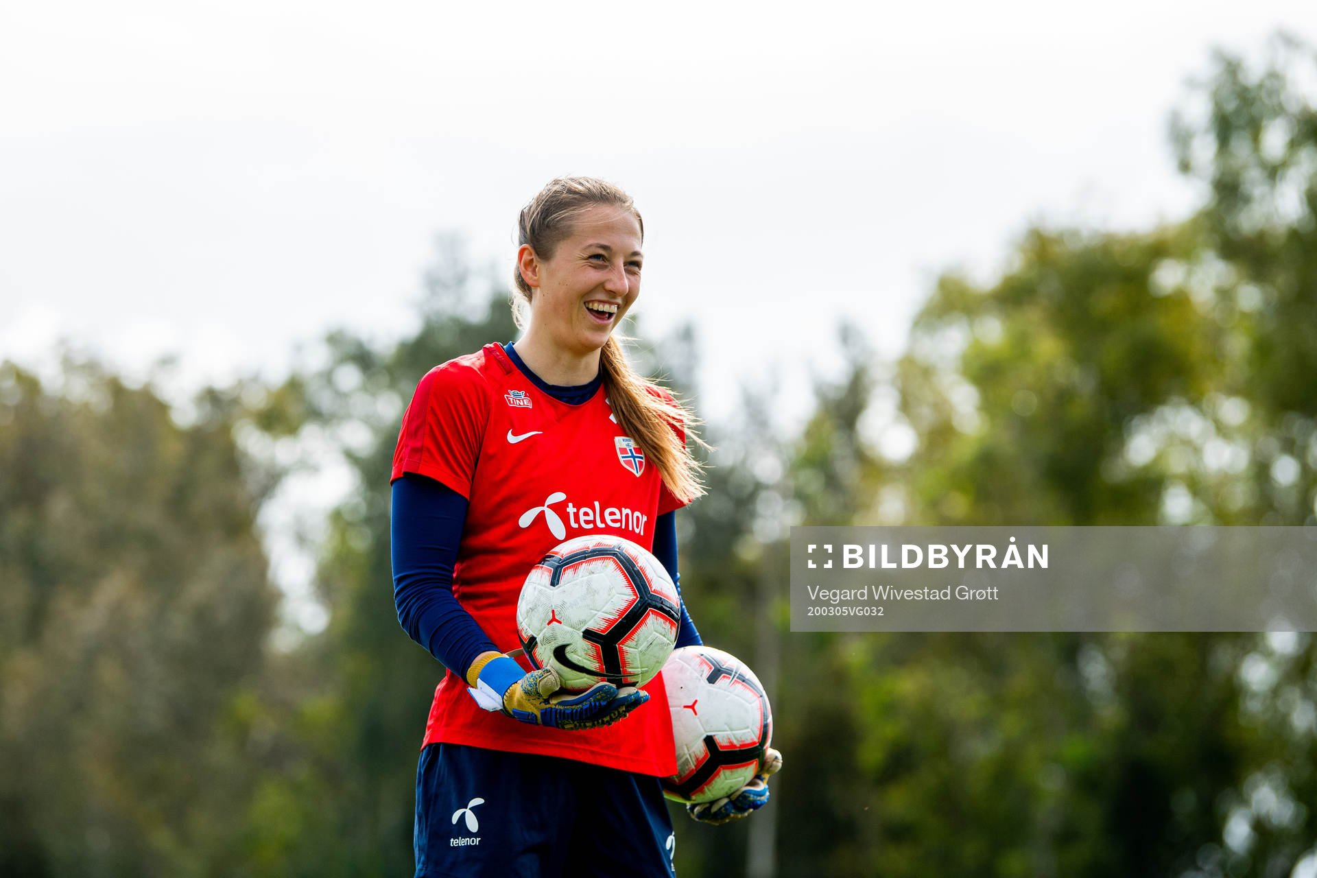 Goalkeeper Cecilie Hauståker Fiskerstrand of the Norwegian