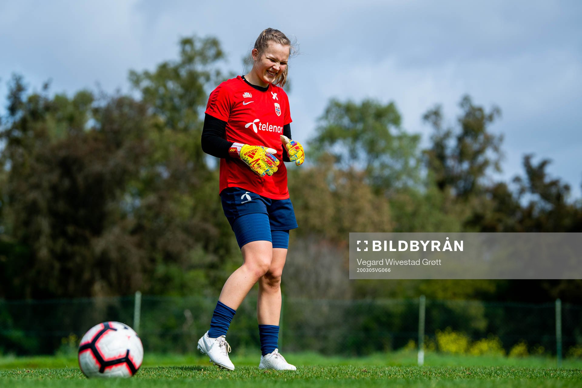 Goalkeeper Oda Maria Hove Bogstad of the Norwegian