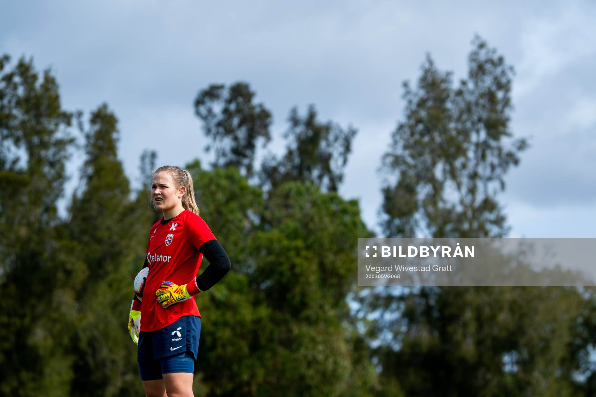 Goalkeeper Oda Maria Hove Bogstad of the Norwegian