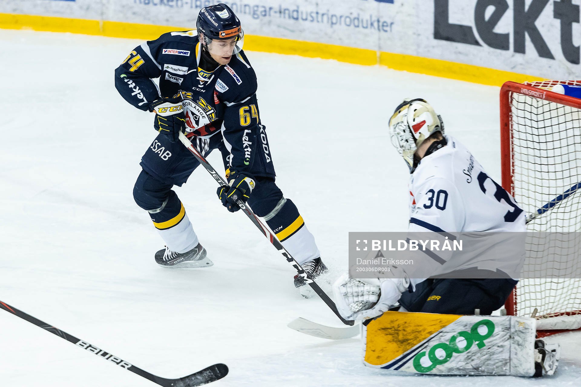 Borlänges Jacob Thor och Visby/Romas målvakt Daniel