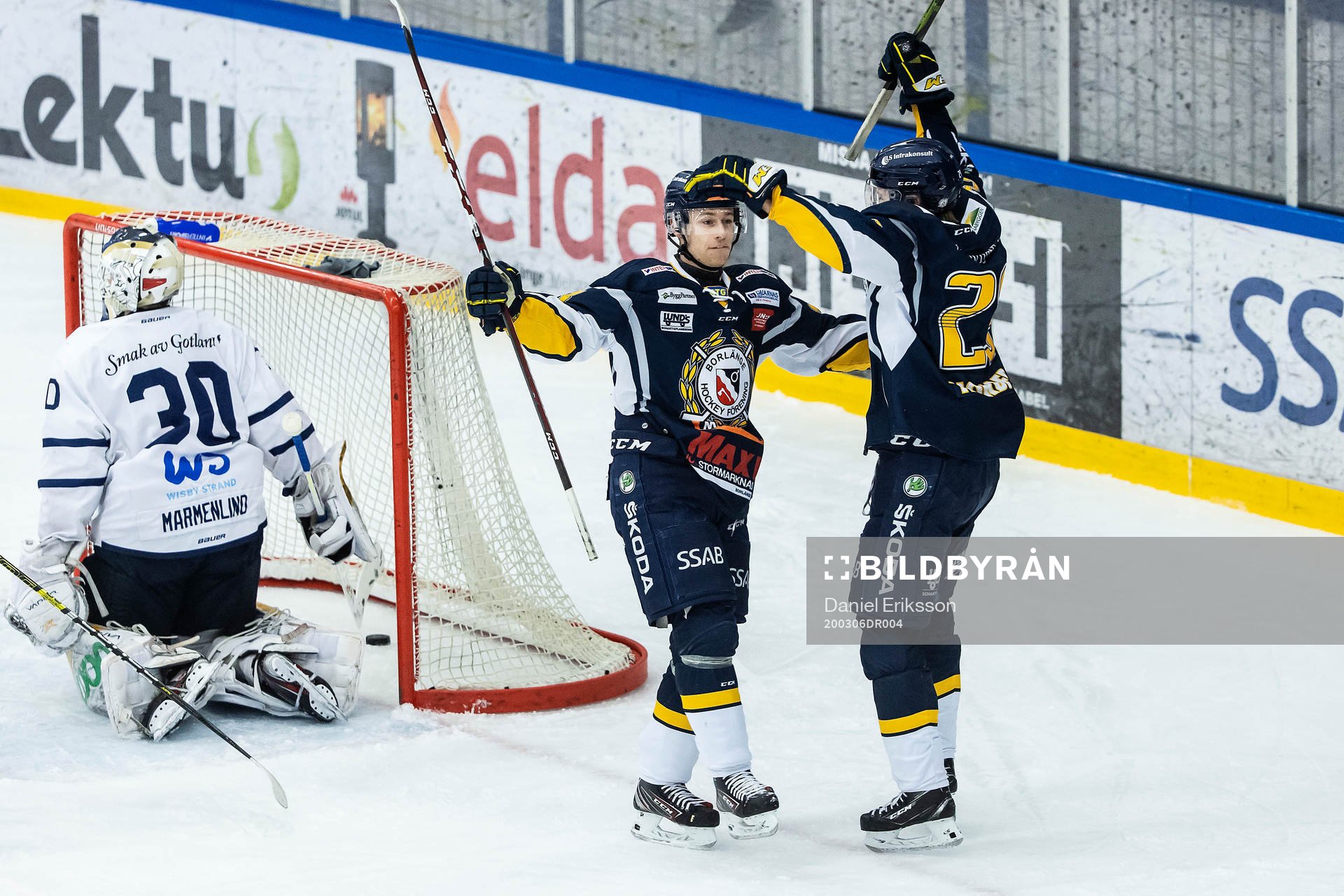 Borlänges Viktor Bemström och Philip Norberg jublar