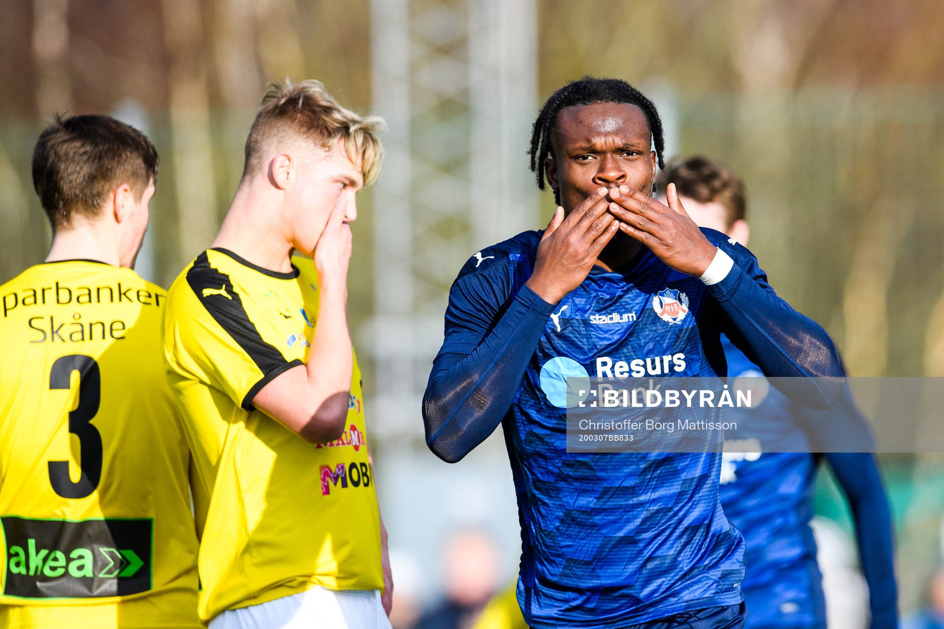 Helsingborgs Noel Mbo jublar