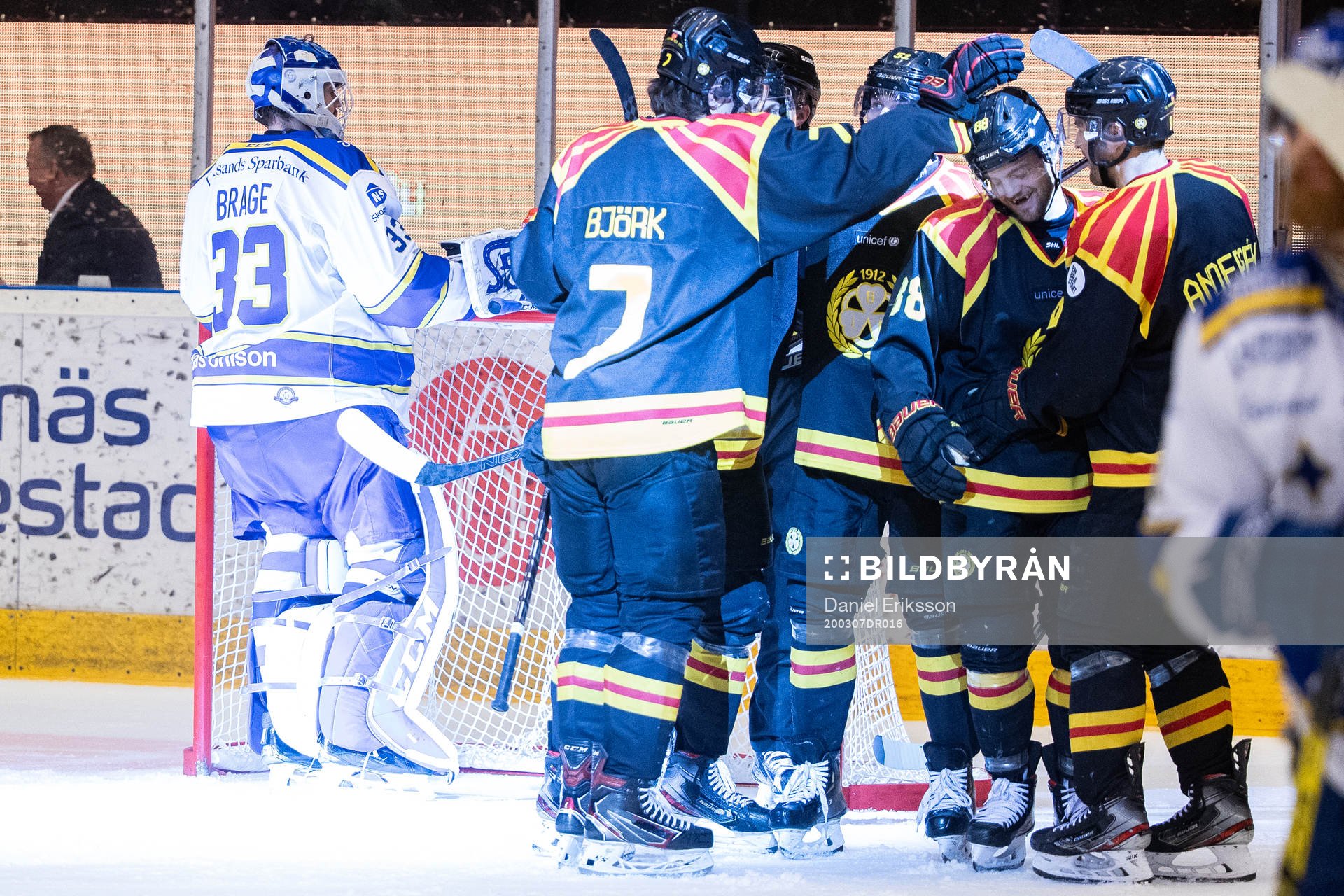 Brynäs spelarna jublar