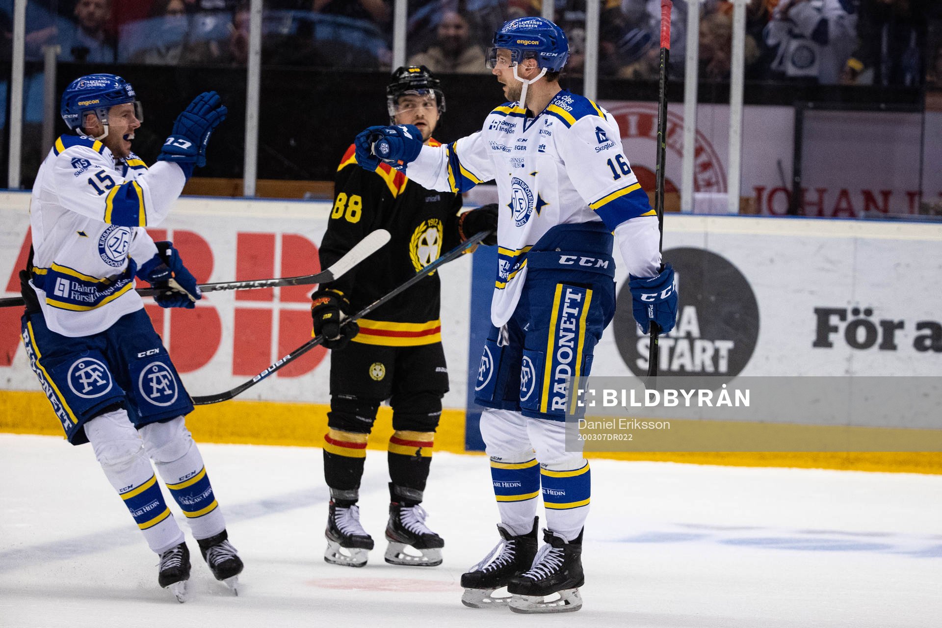 Leksands Daniel Gunnarsson jublar