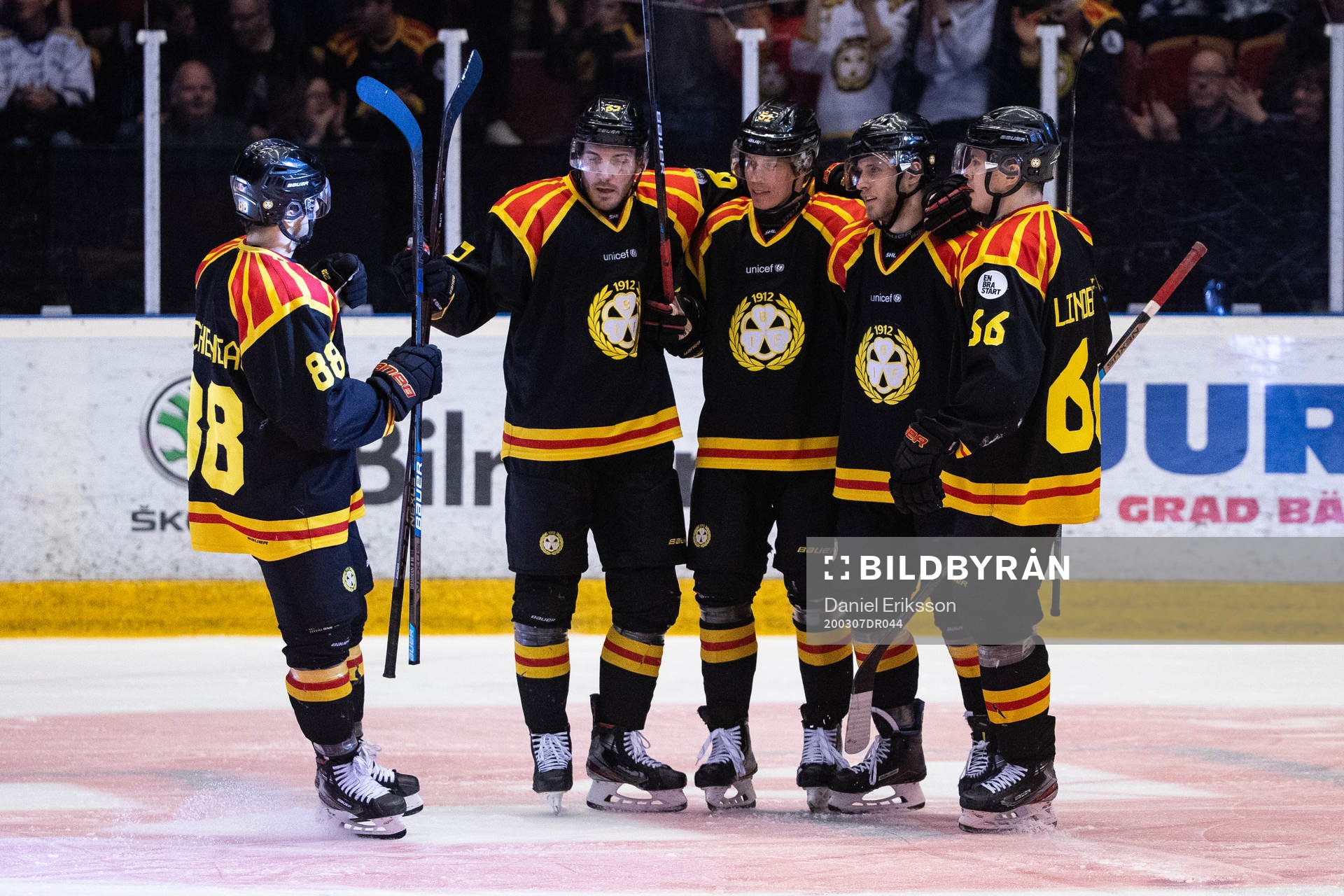 Brynäs spelarna jublar