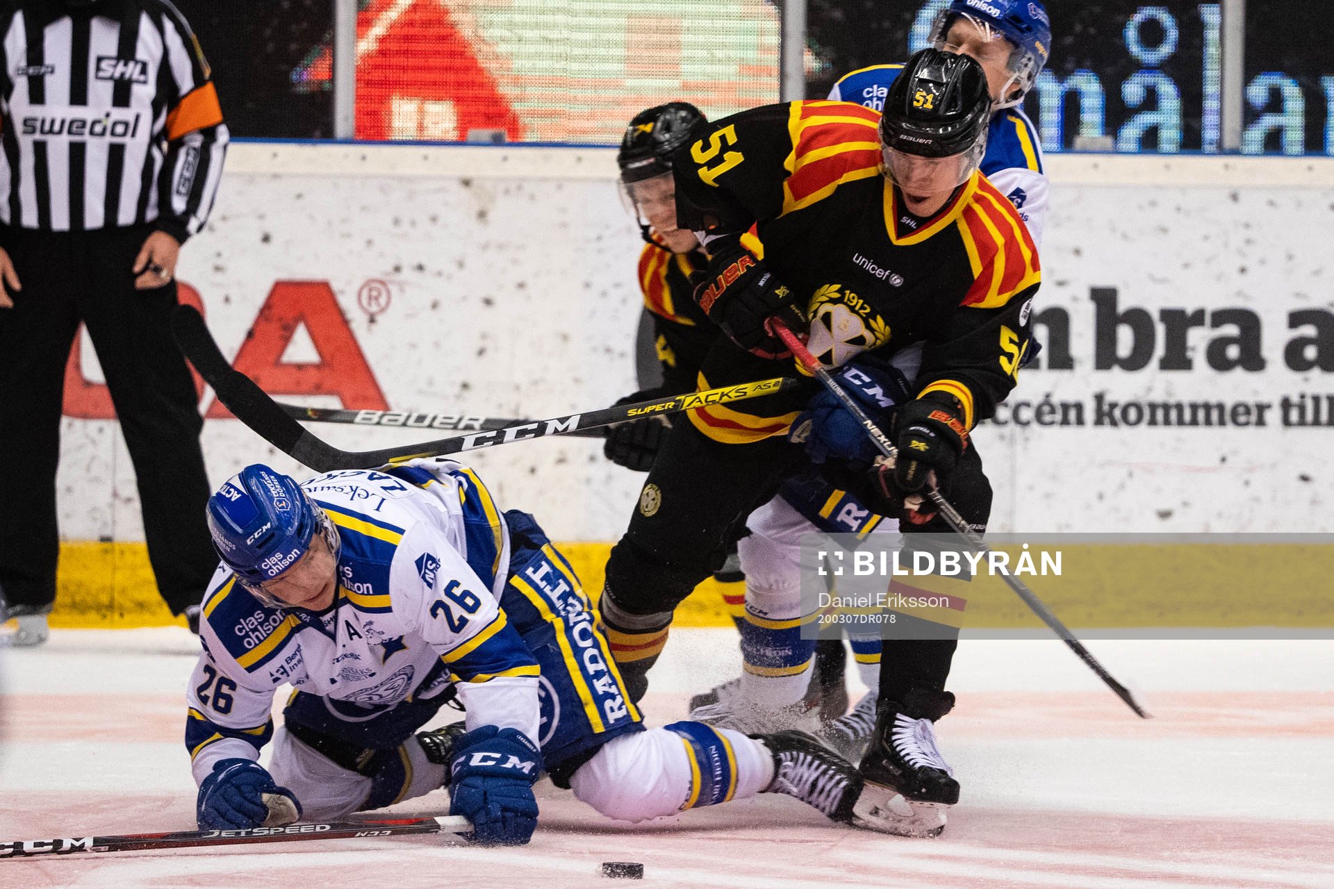 Leksands Patrik Zackrisson och Brynäs Tomi Sallinen
