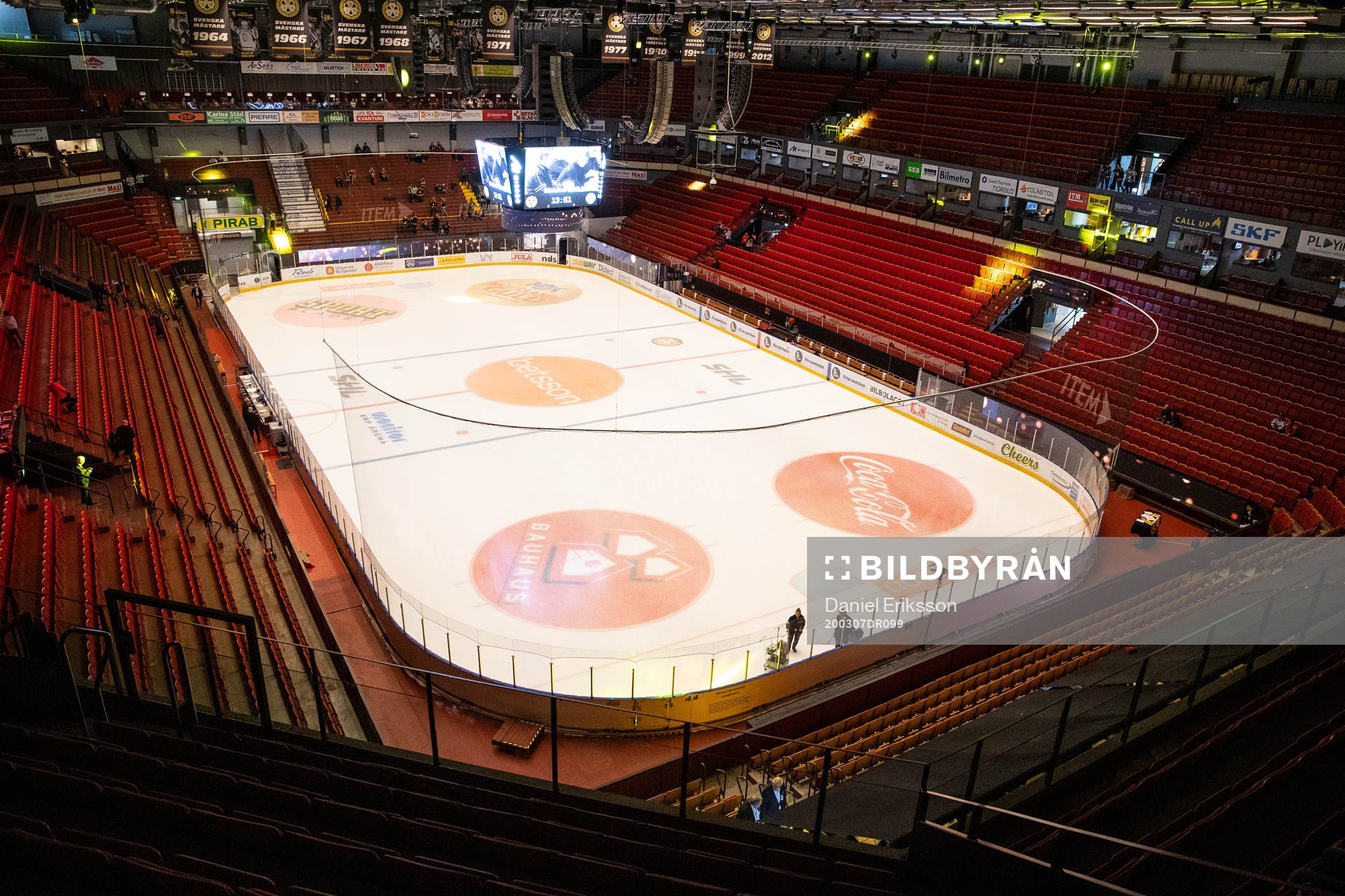 ERP Monitor Arena innan ishockeymatchen i SHL mellan