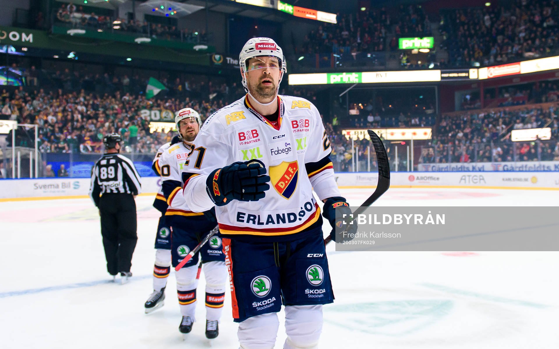 Djurgårdens Patrik Berglund jublar
