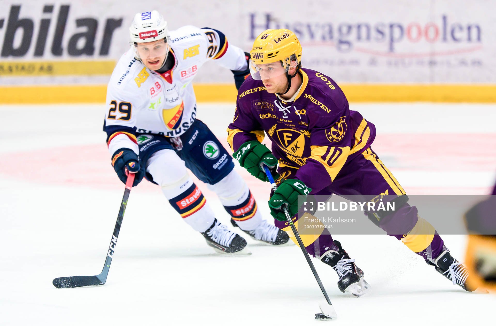Djurgårdens Sebastian Strandberg och Färjestads Marcus