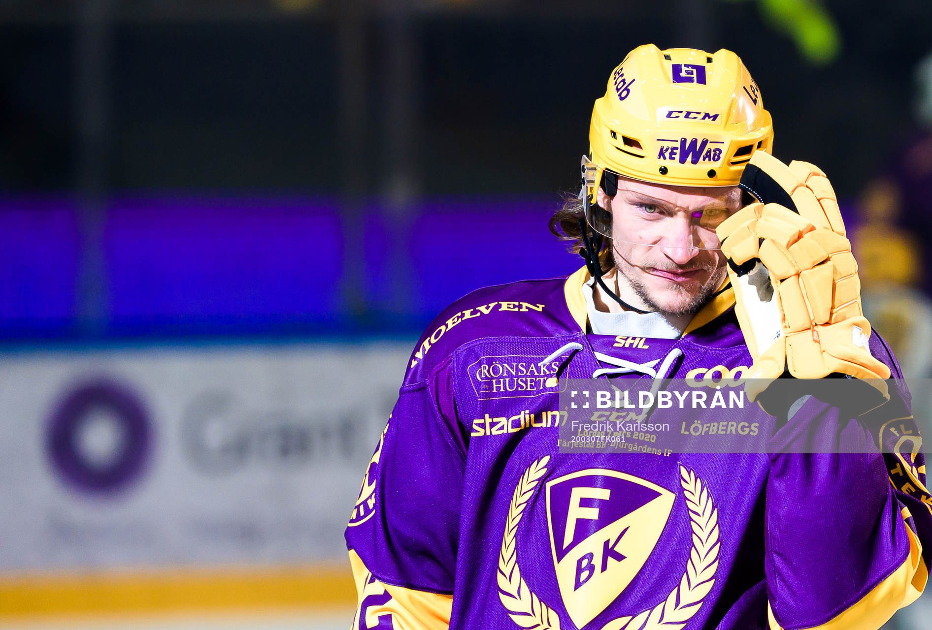 Färjestads Jesper Olofsson jublar