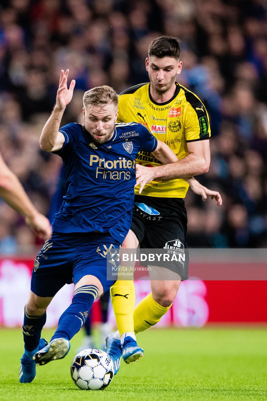 Djurgårdens Jonathan Ring och Mjällbys Besard Sabovic