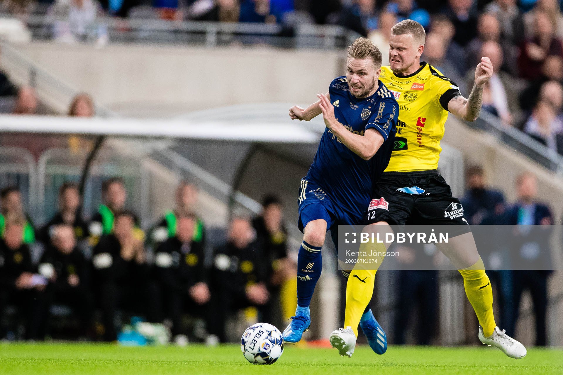 Djurgårdens Jonathan Ring och Mjällbys David Löfquist