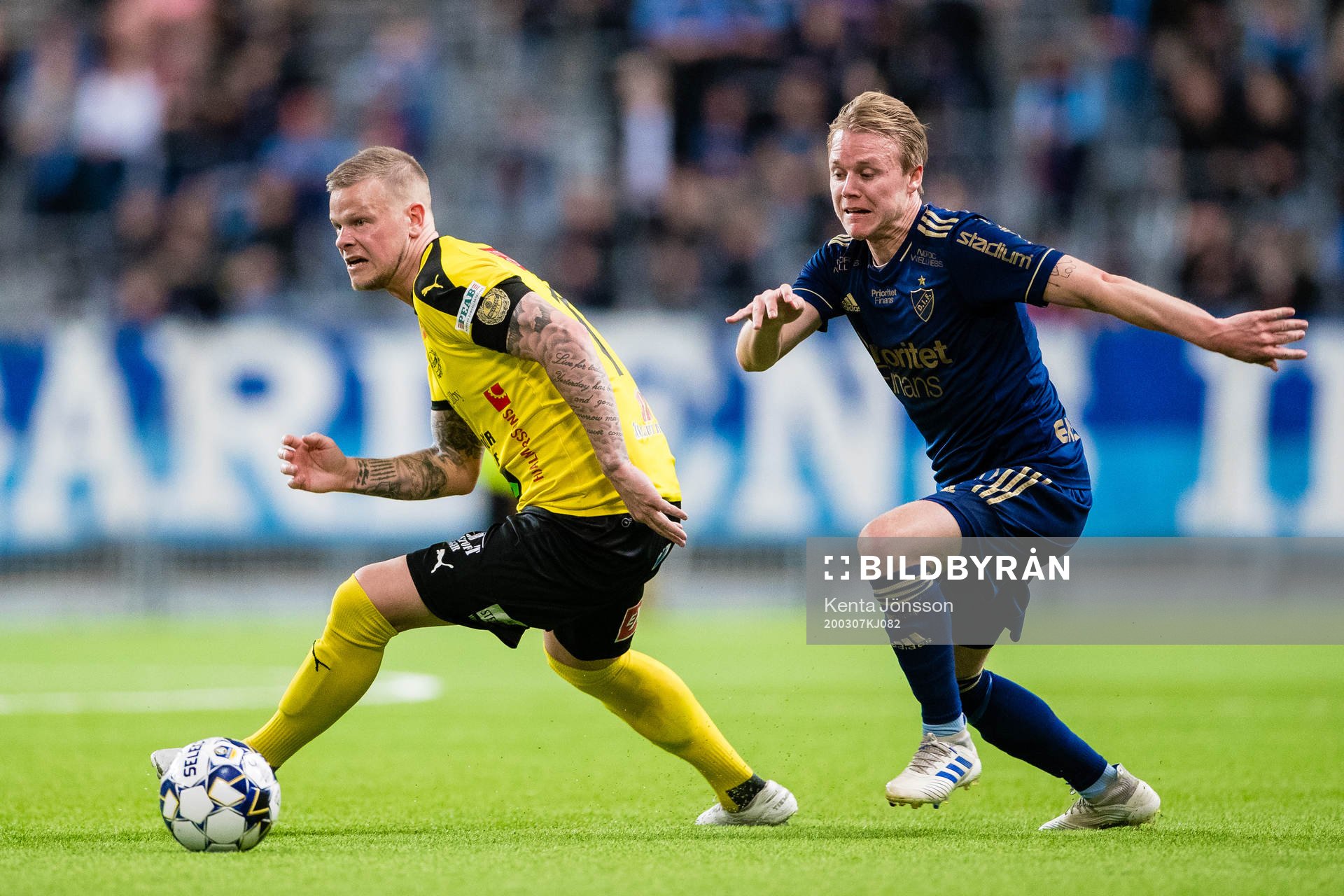 Mjällbys David Löfquist och Djurgårdens Elliot Käck