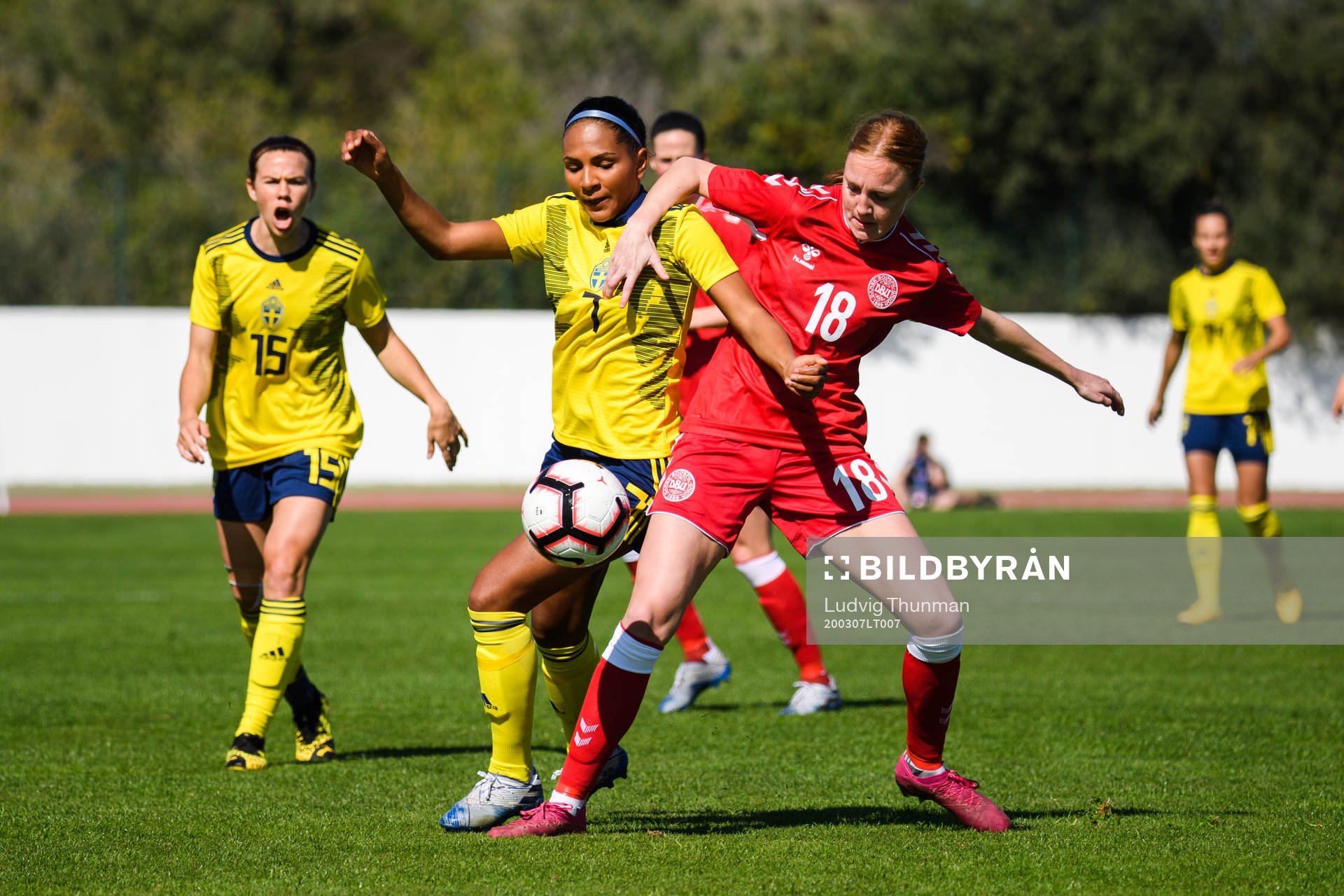 Madelen Janogy of Sweden and Sara Holmgaard of Denmark
