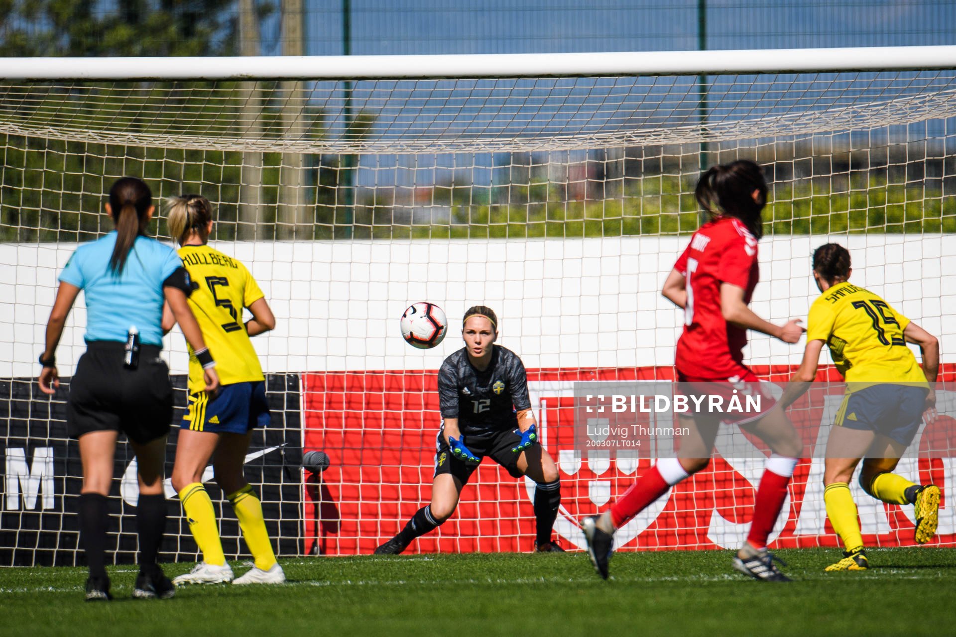 Goalkeeper Jennifer Falk of Sweden
