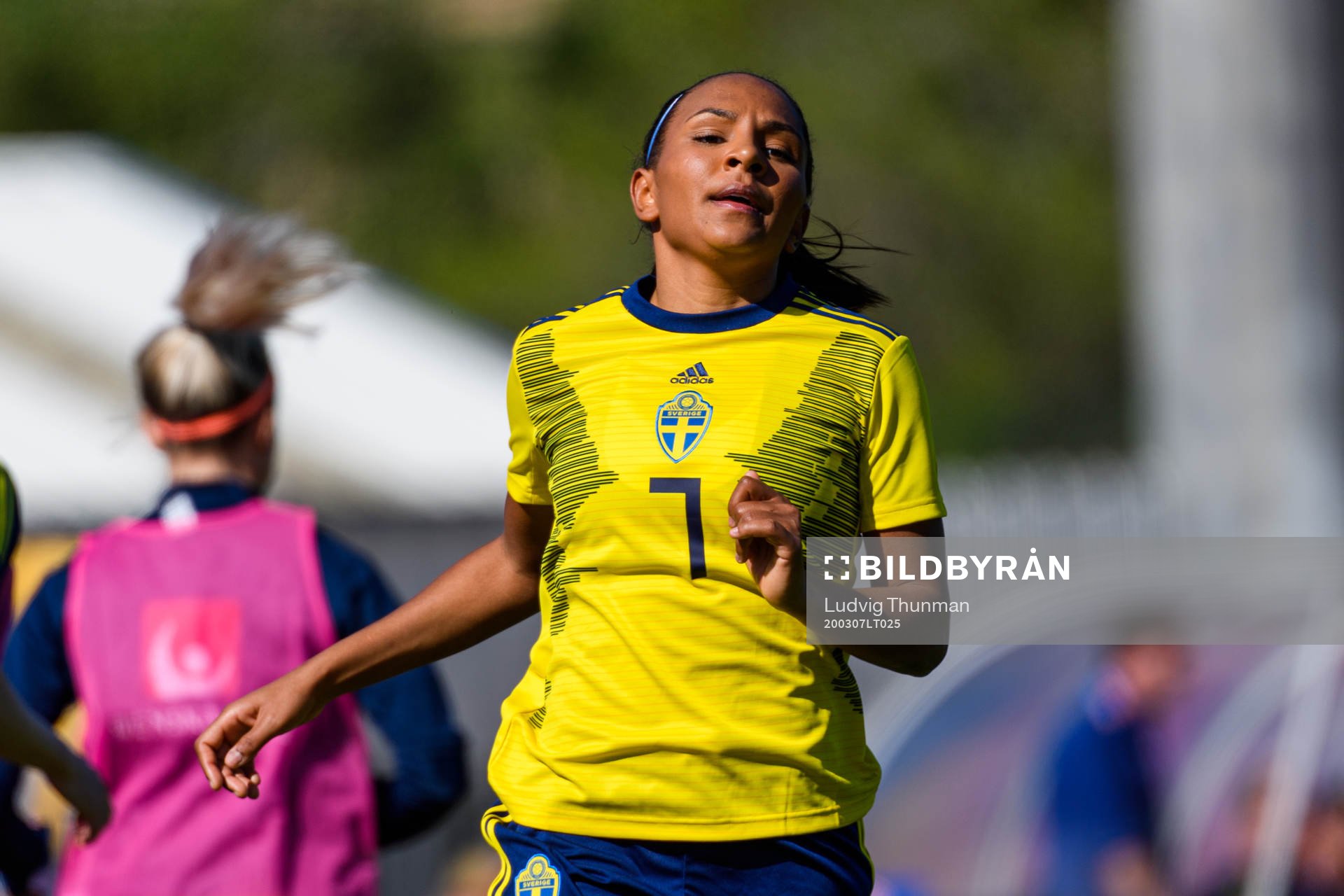 Madelen Janogy of Sweden looks dejected