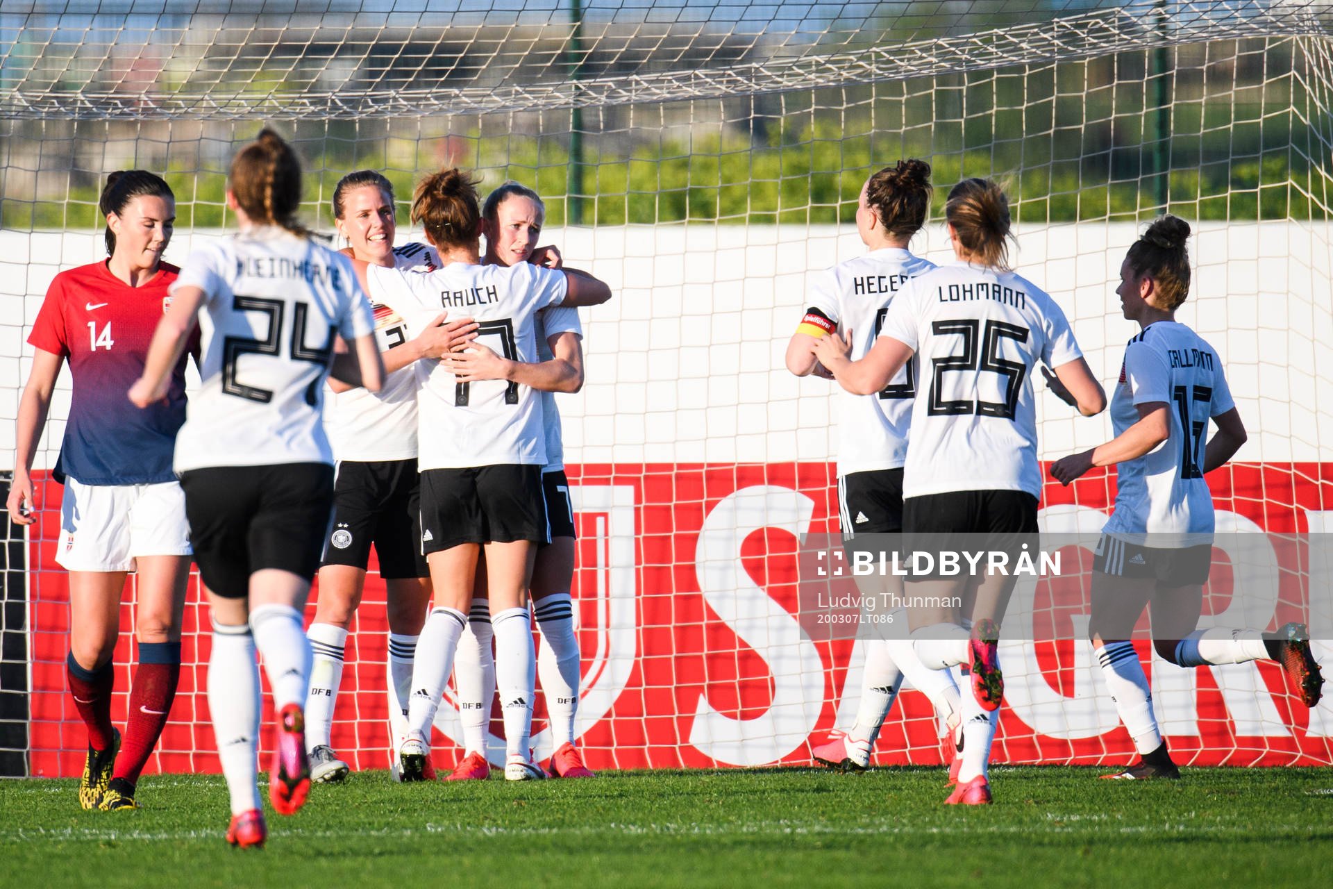 Lena Petermann of Germany celebrates the 1-0 goal