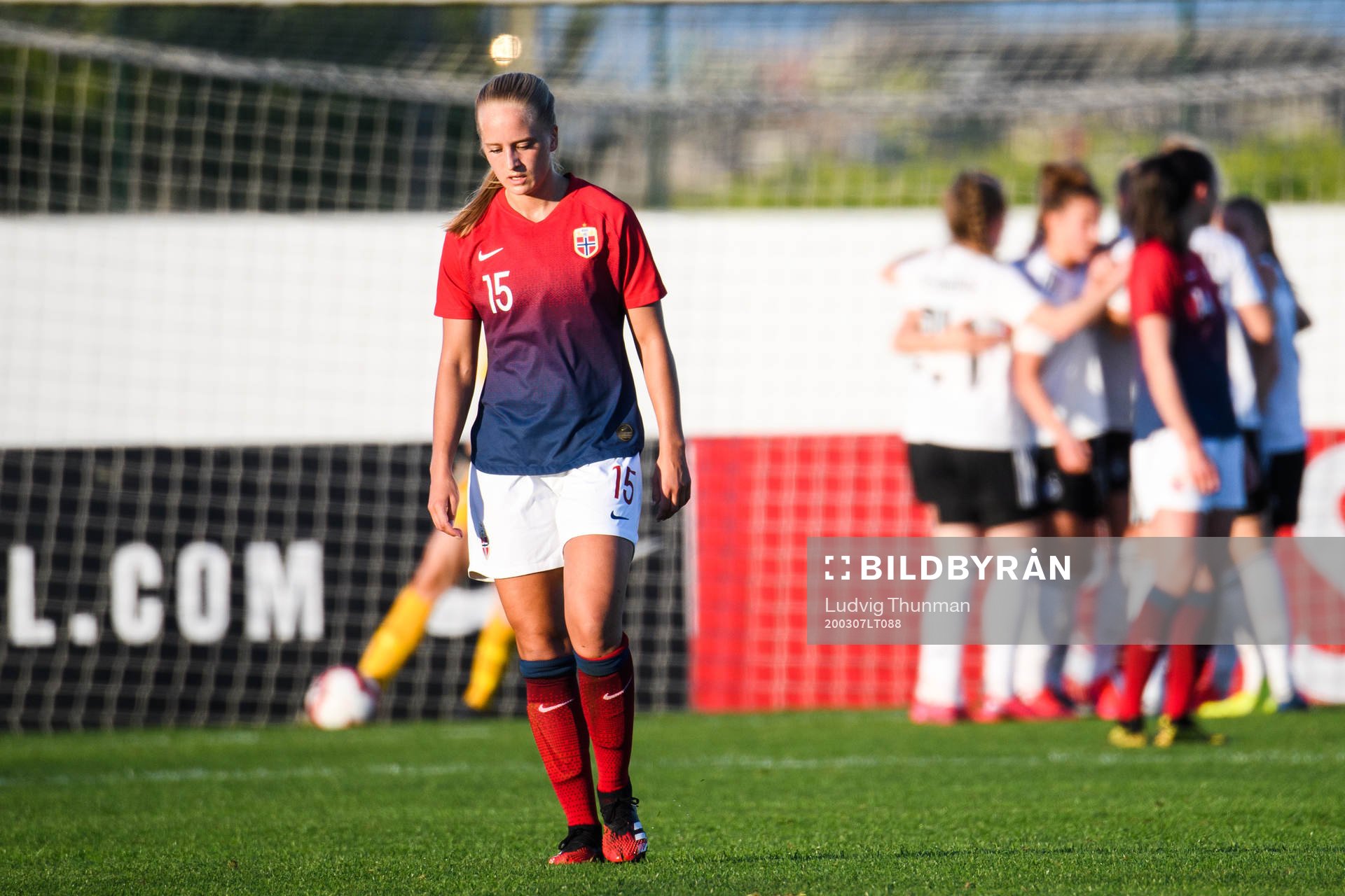 Amalie Eikeland of Norway looks dejected