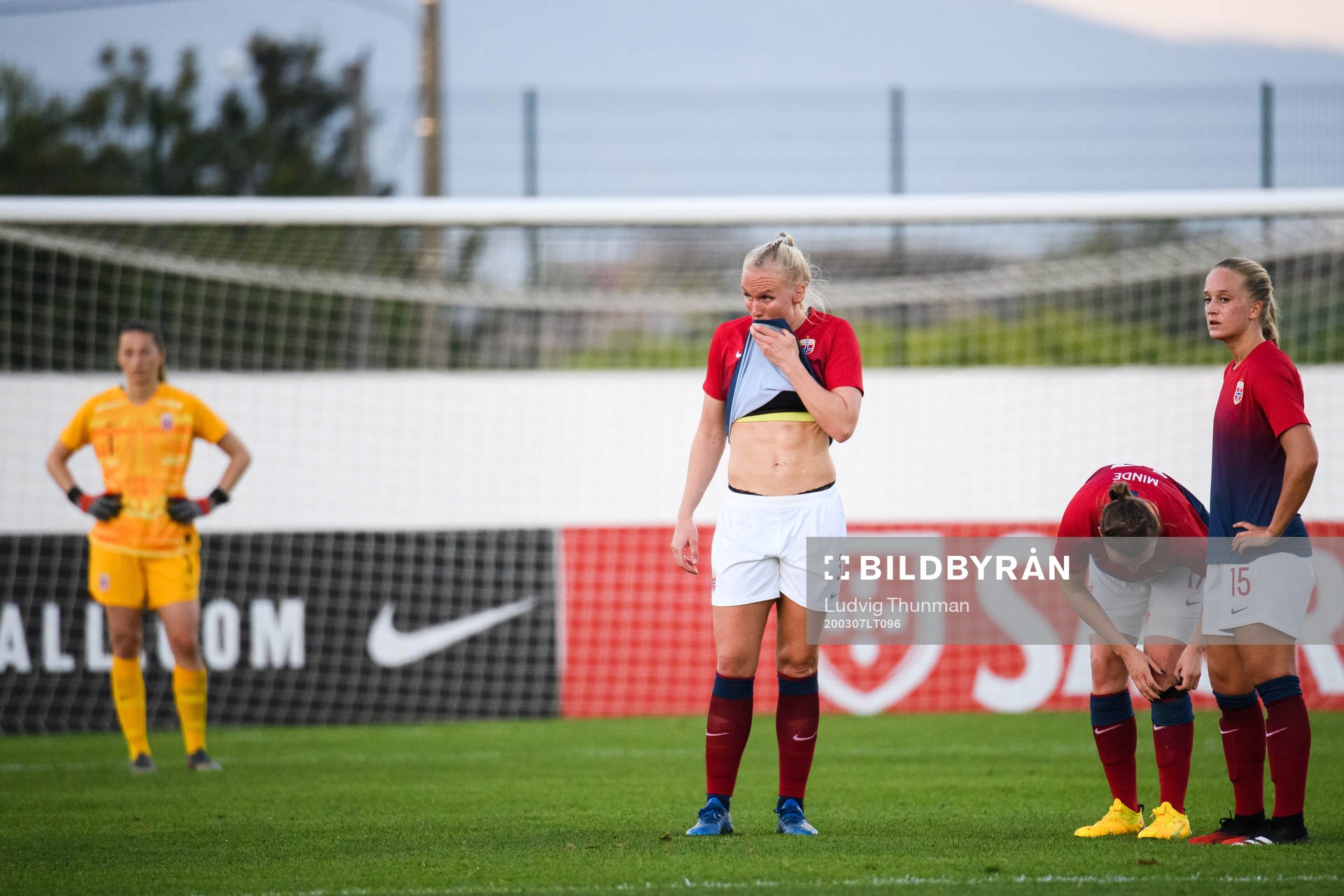 Maria Thorisdottir of Norway looks dejected
