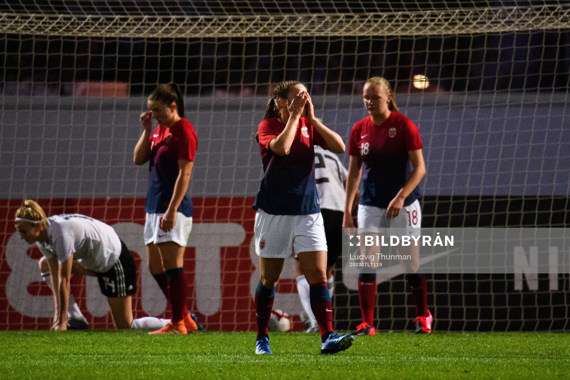 Guro Reiten of Norway looks dejected